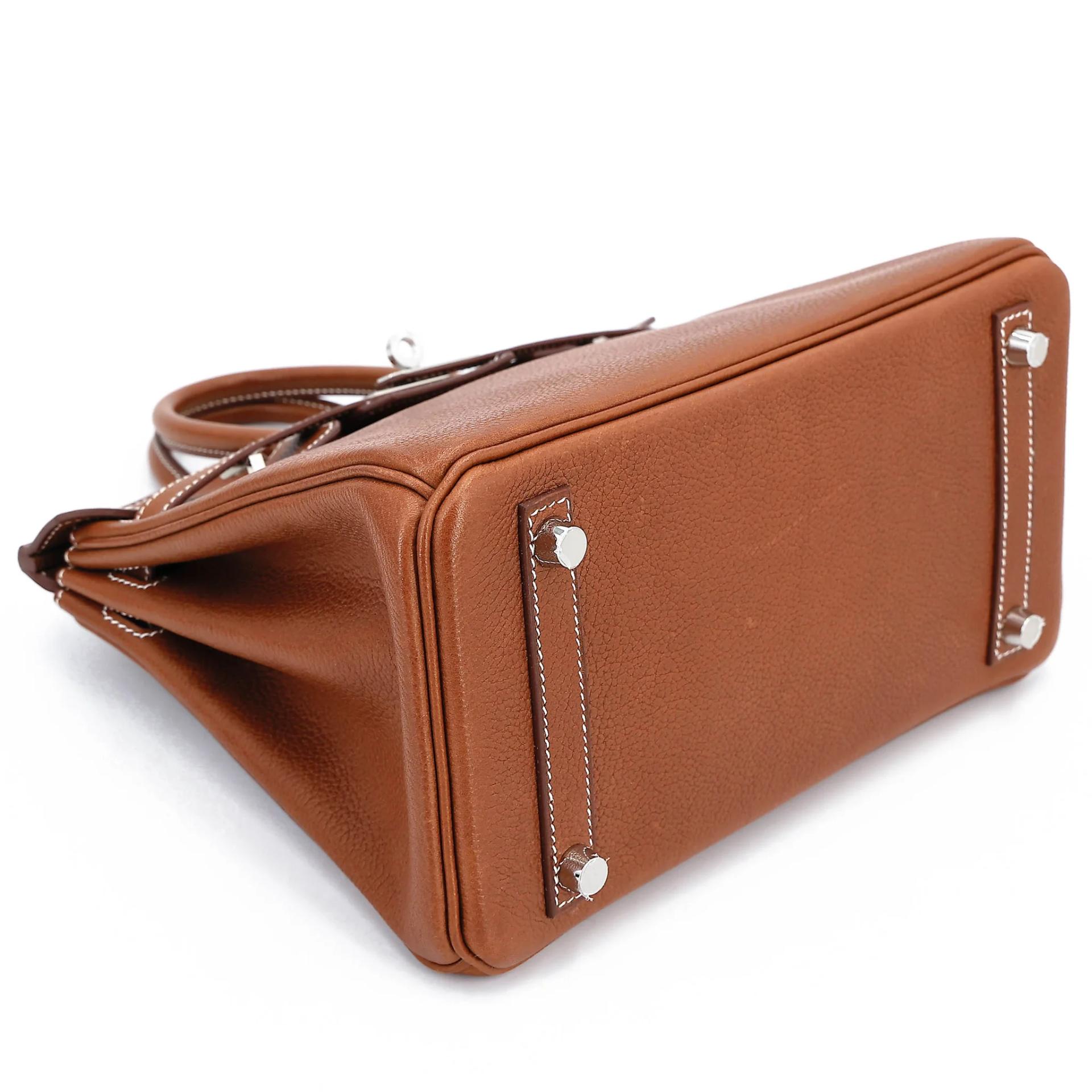 Excellent ( Rank SA ) HERMÈS Birkin 25 Fauve (34) Barenia Faubourg Palladium hardware K (2025) - 5