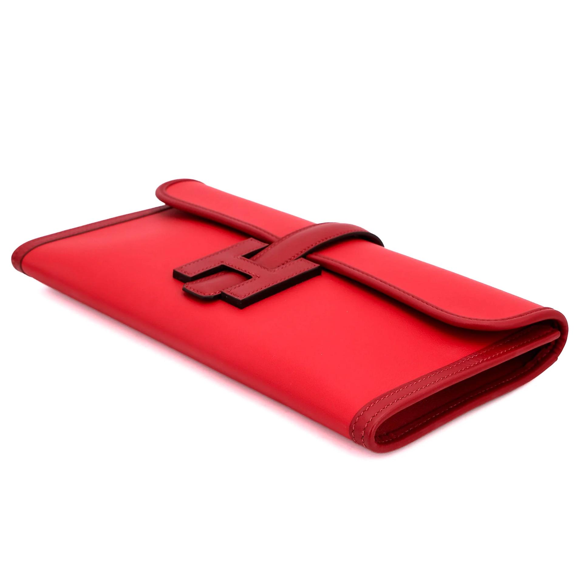 Unused ( Rank NS ) HERMÈS Jige 29 Verso Rouge de Coeur (S3) Rouge Casaque (Q5) Swift Y (2020) - 3