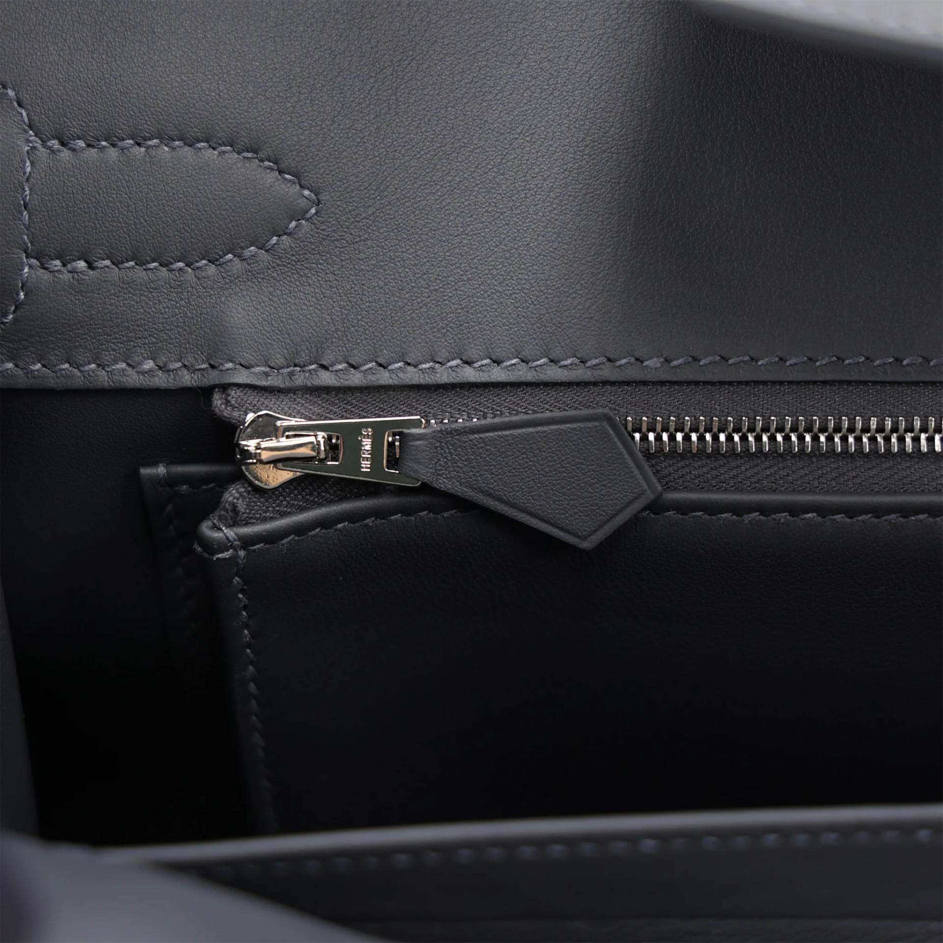 Brand New ( Rank N ) HERMÈS Birkin 30 Ardoise (85) Toile H canvas Swift Palladium hardware G (2026) - 15