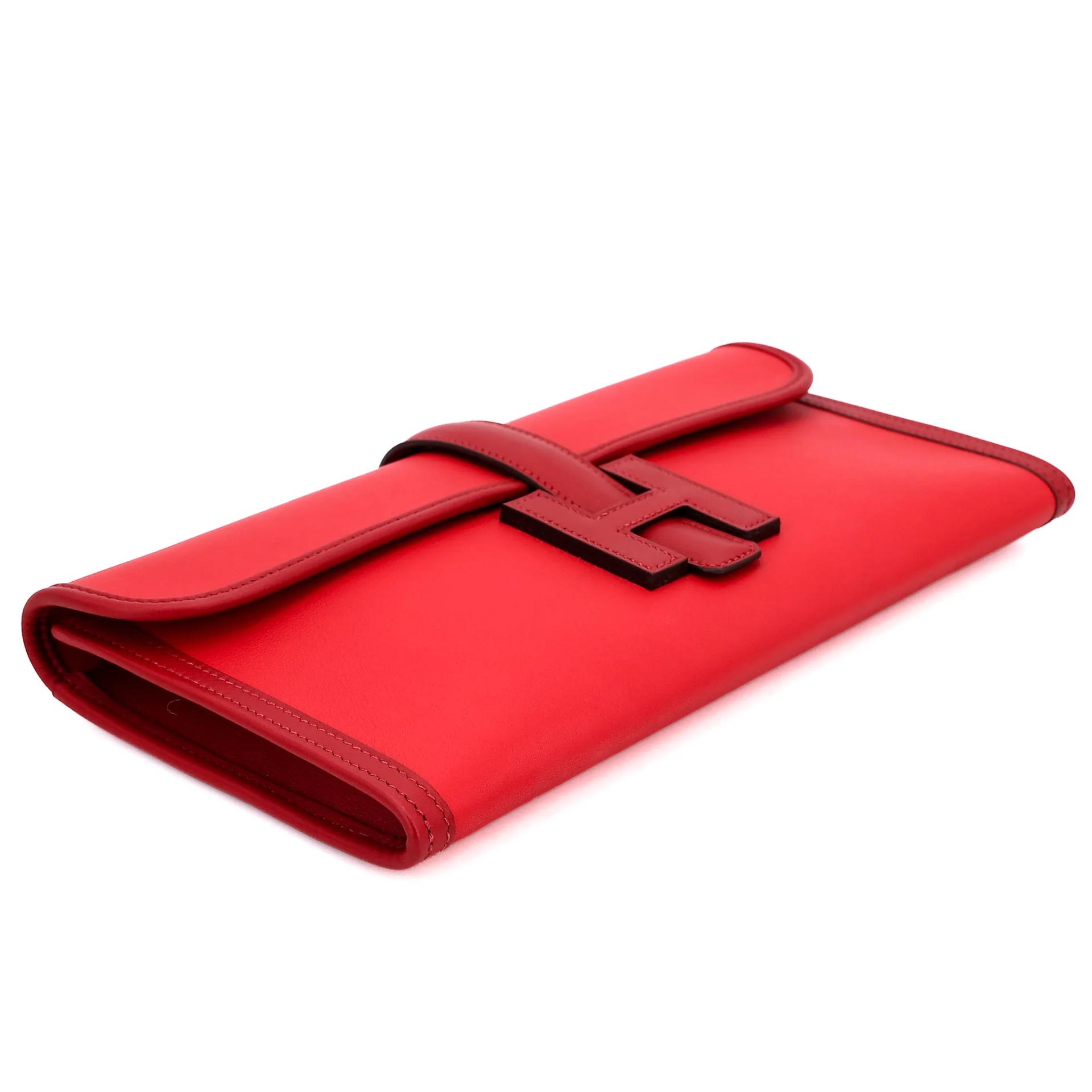 Unused ( Rank NS ) HERMÈS Jige 29 Verso Rouge de Coeur (S3) Rouge Casaque (Q5) Swift Y (2020) - 4
