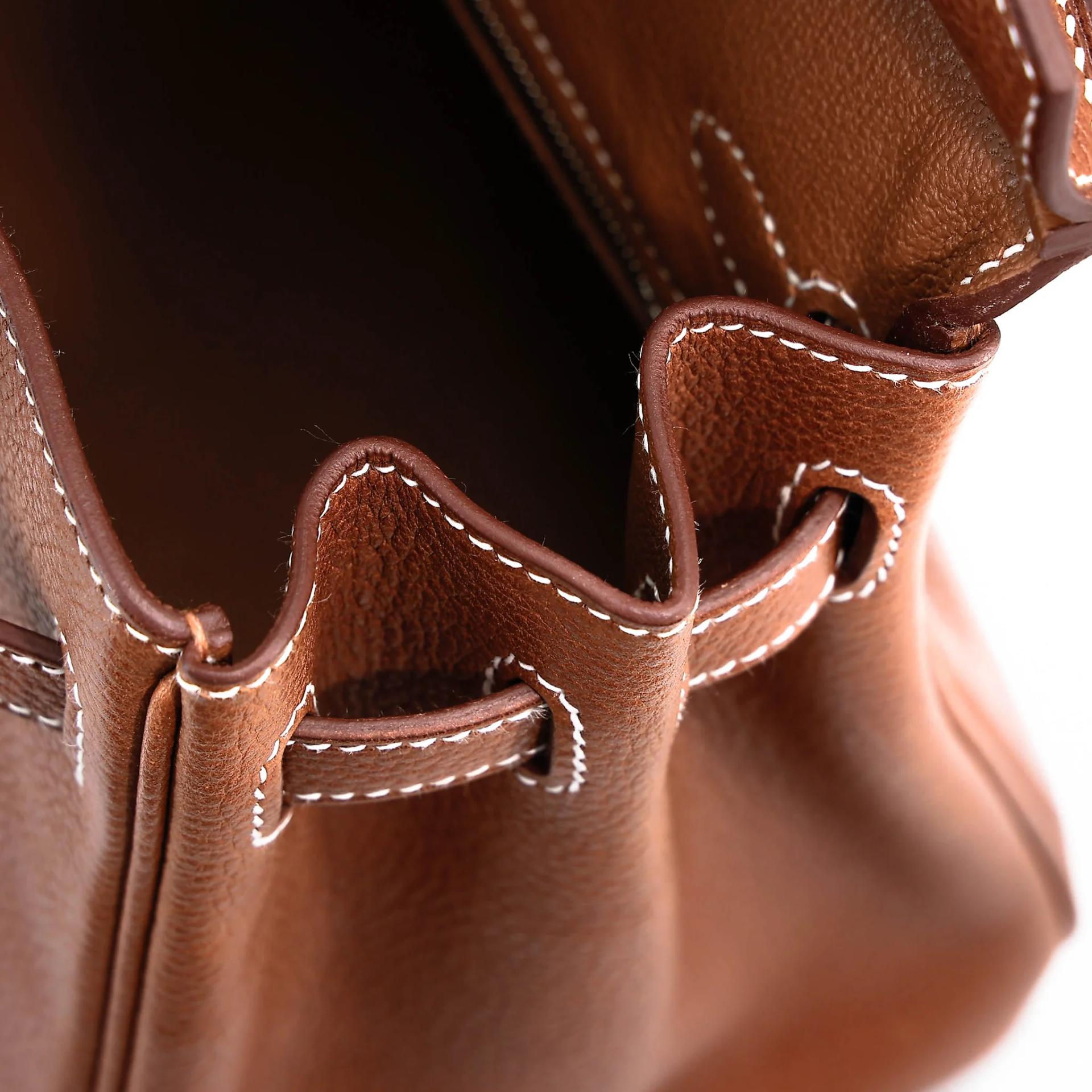 Excellent ( Rank SA ) HERMÈS Birkin 25 Fauve (34) Barenia Faubourg Palladium hardware K (2025) - 18