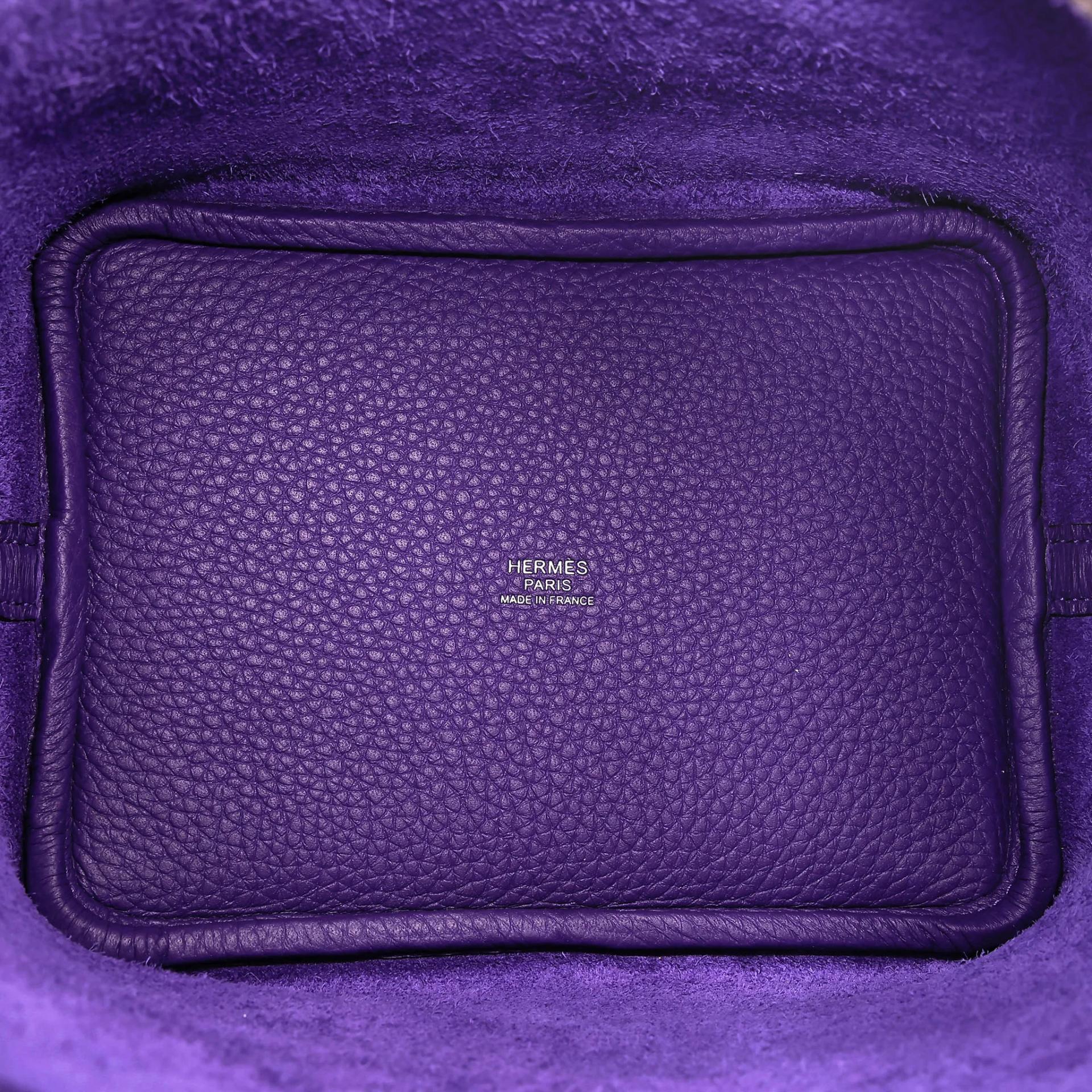 Brand New ( Rank N ) HERMÈS Picotin Lock PM Purple (X3) Clemence Palladium hardware G (2026) - 14