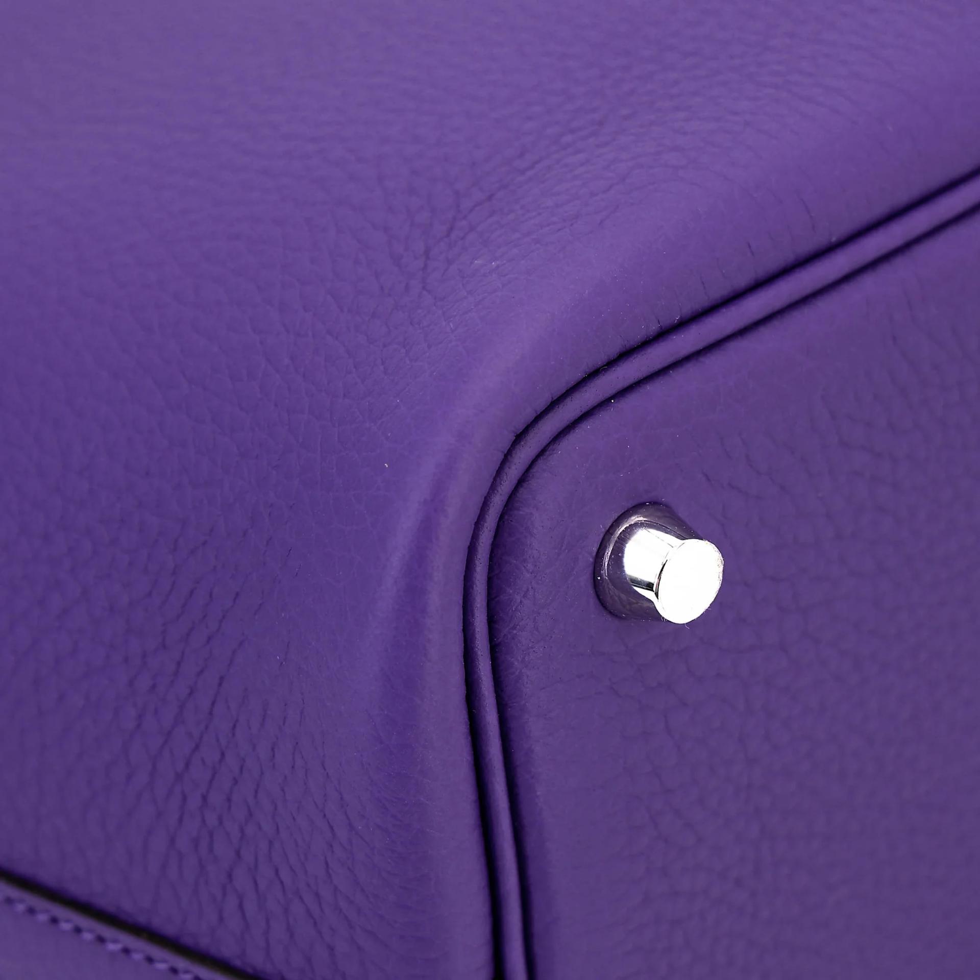 Brand New ( Rank N ) HERMÈS Picotin Lock PM Purple (X3) Clemence Palladium hardware G (2026) - 10