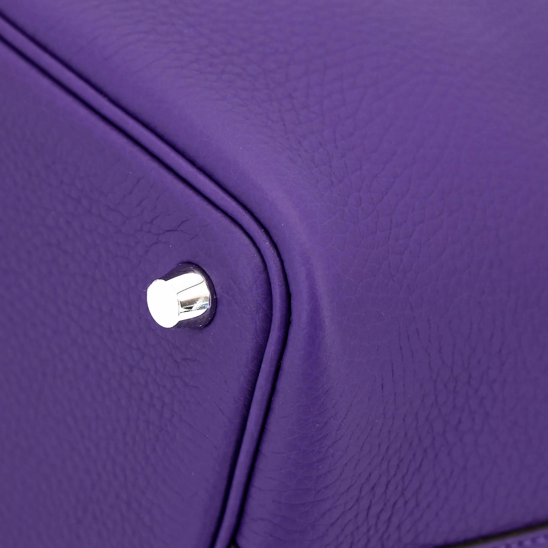 Brand New ( Rank N ) HERMÈS Picotin Lock PM Purple (X3) Clemence Palladium hardware G (2026) - 7