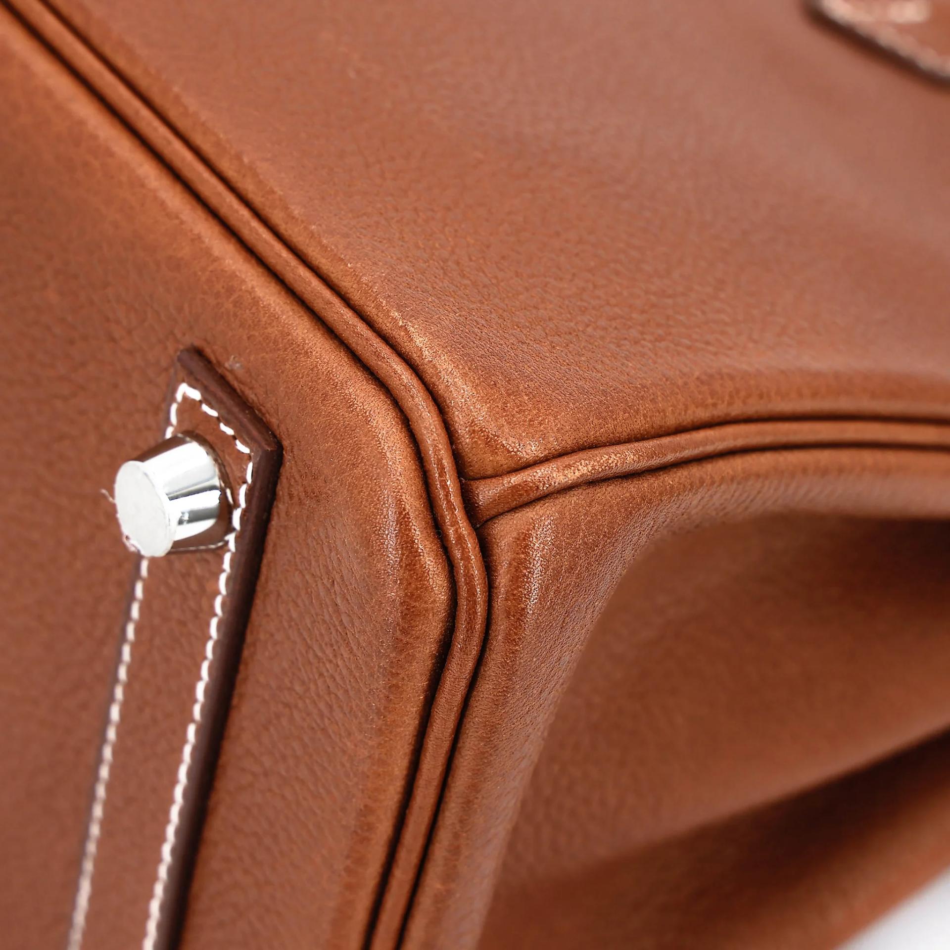 Excellent ( Rank SA ) HERMÈS Birkin 25 Fauve (34) Barenia Faubourg Palladium hardware K (2025) - 10