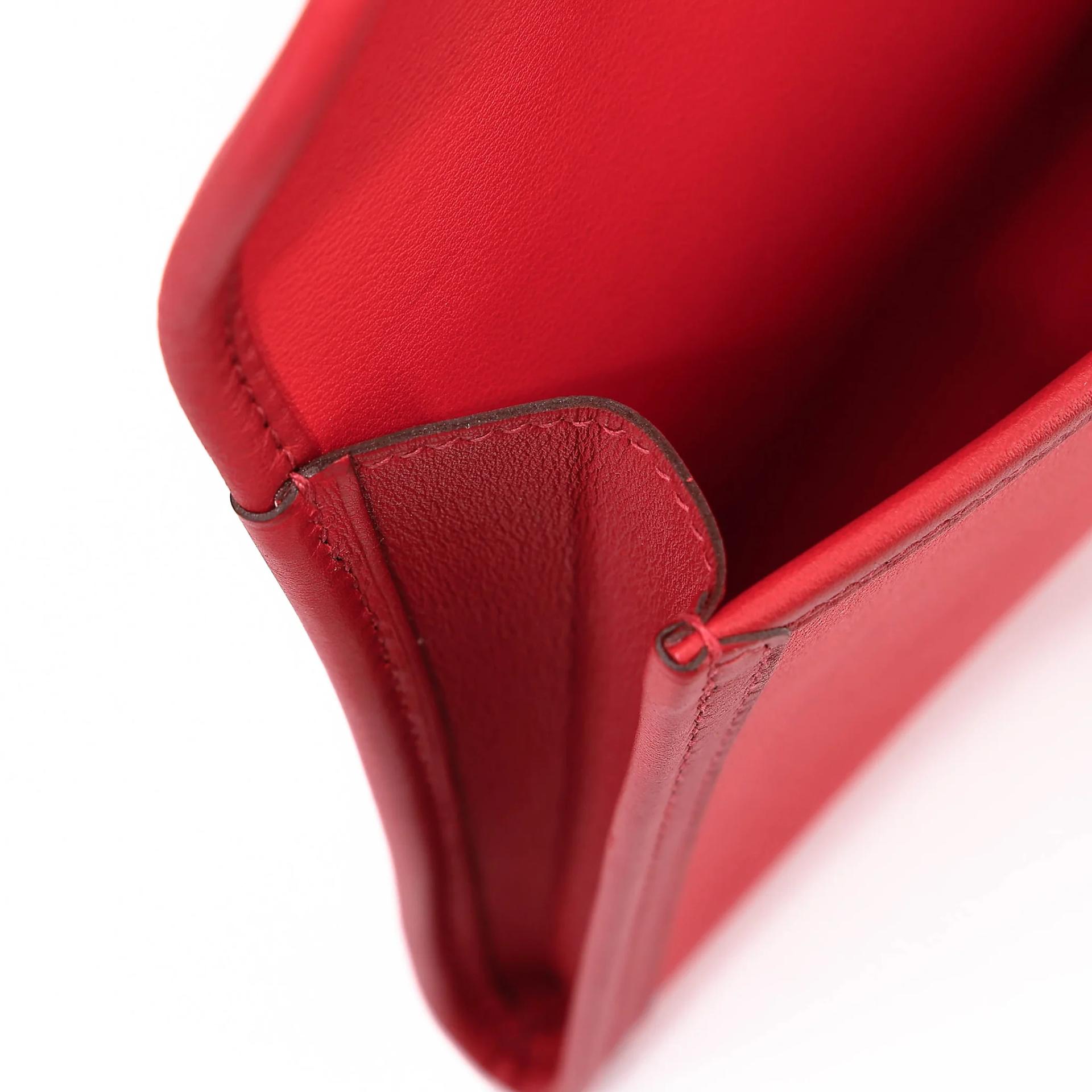 Unused ( Rank NS ) HERMÈS Jige 29 Verso Rouge de Coeur (S3) Rouge Casaque (Q5) Swift Y (2020) - 12