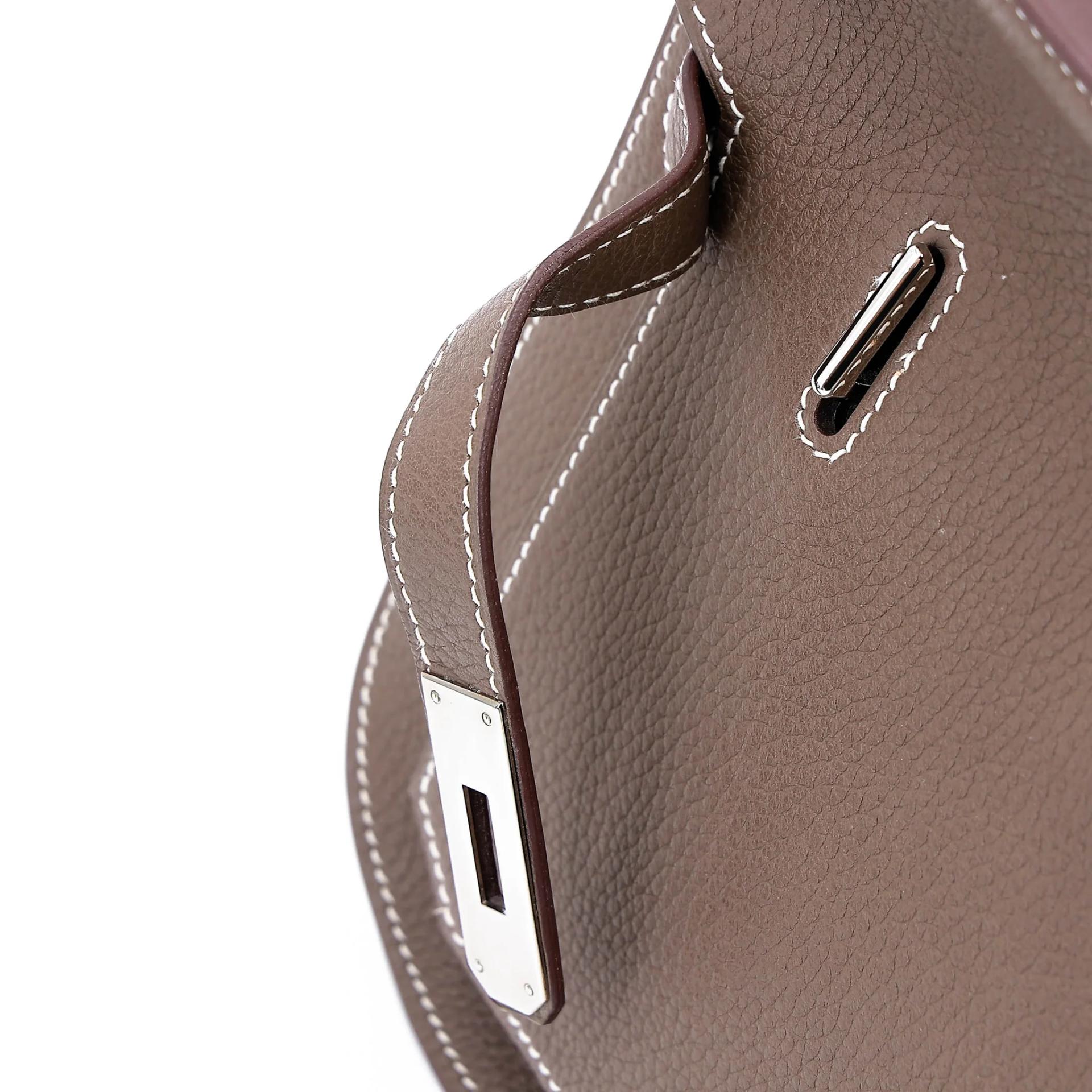 ランク A HERMÈS エルメス ジプシエール 28 エトゥープ (18) エバーカラー シルバー金具 A刻印 (2017) - 15