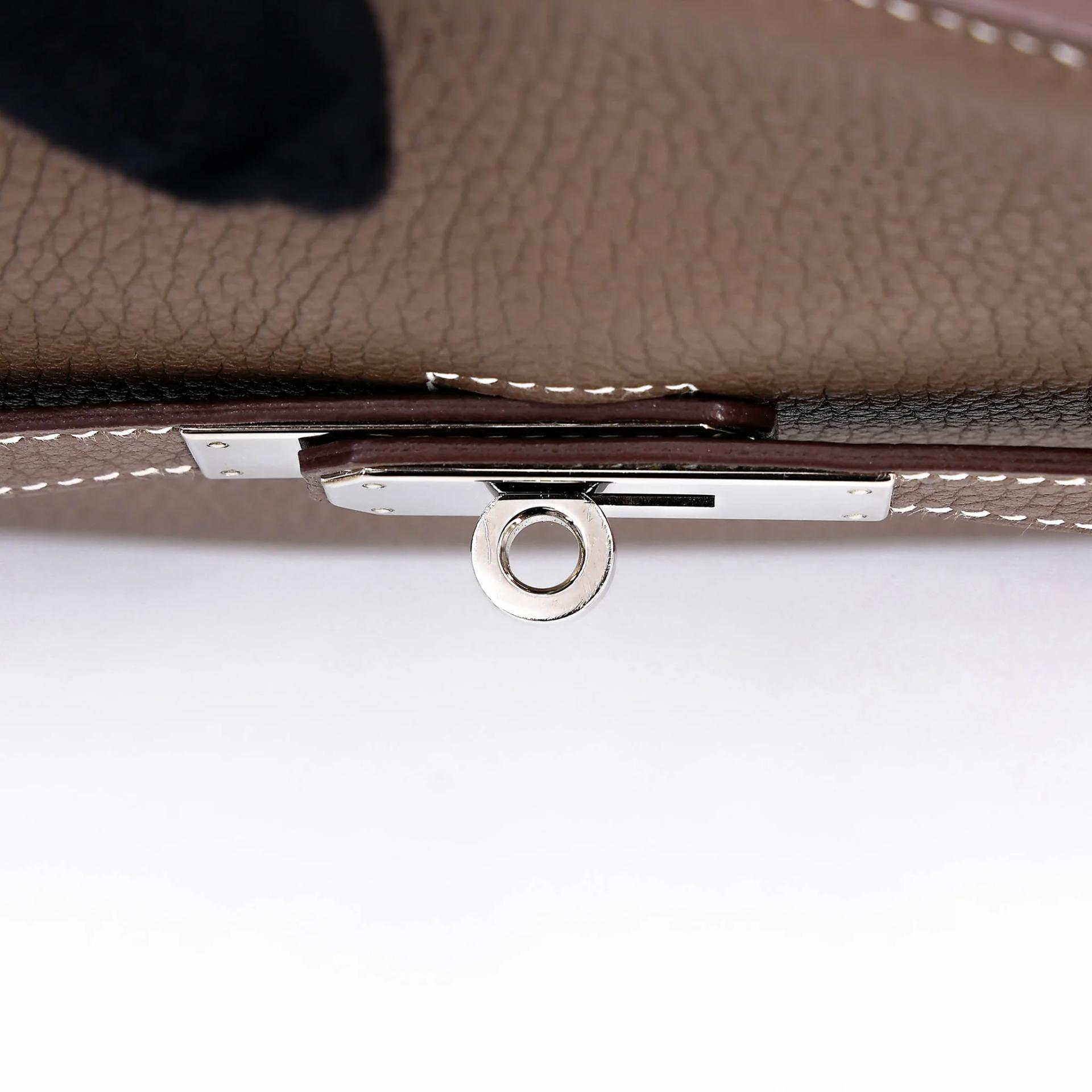 ランク A HERMÈS エルメス ジプシエール 28 エトゥープ (18) エバーカラー シルバー金具 A刻印 (2017) - 18