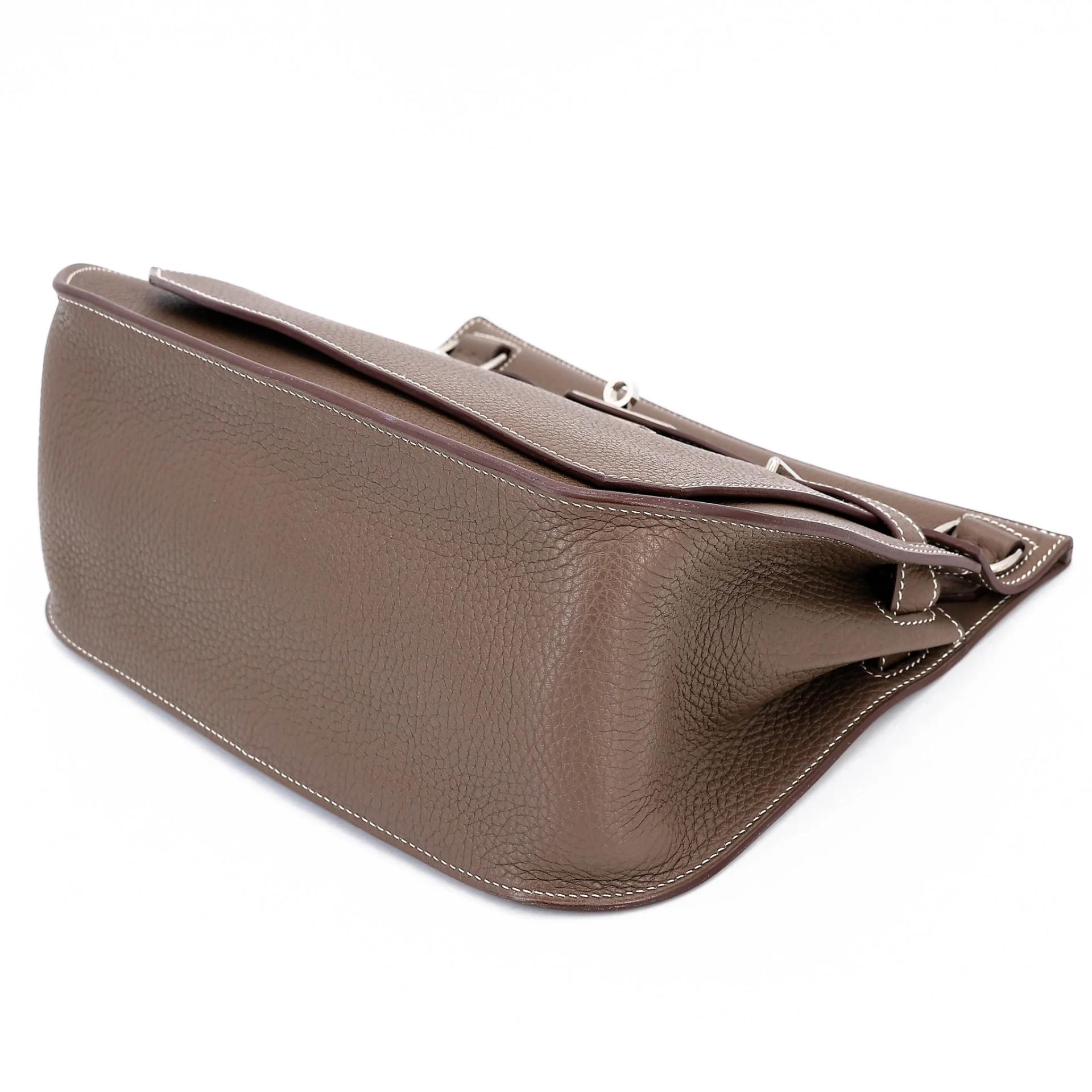 ランク A HERMÈS エルメス ジプシエール 28 エトゥープ (18) エバーカラー シルバー金具 A刻印 (2017) - 3