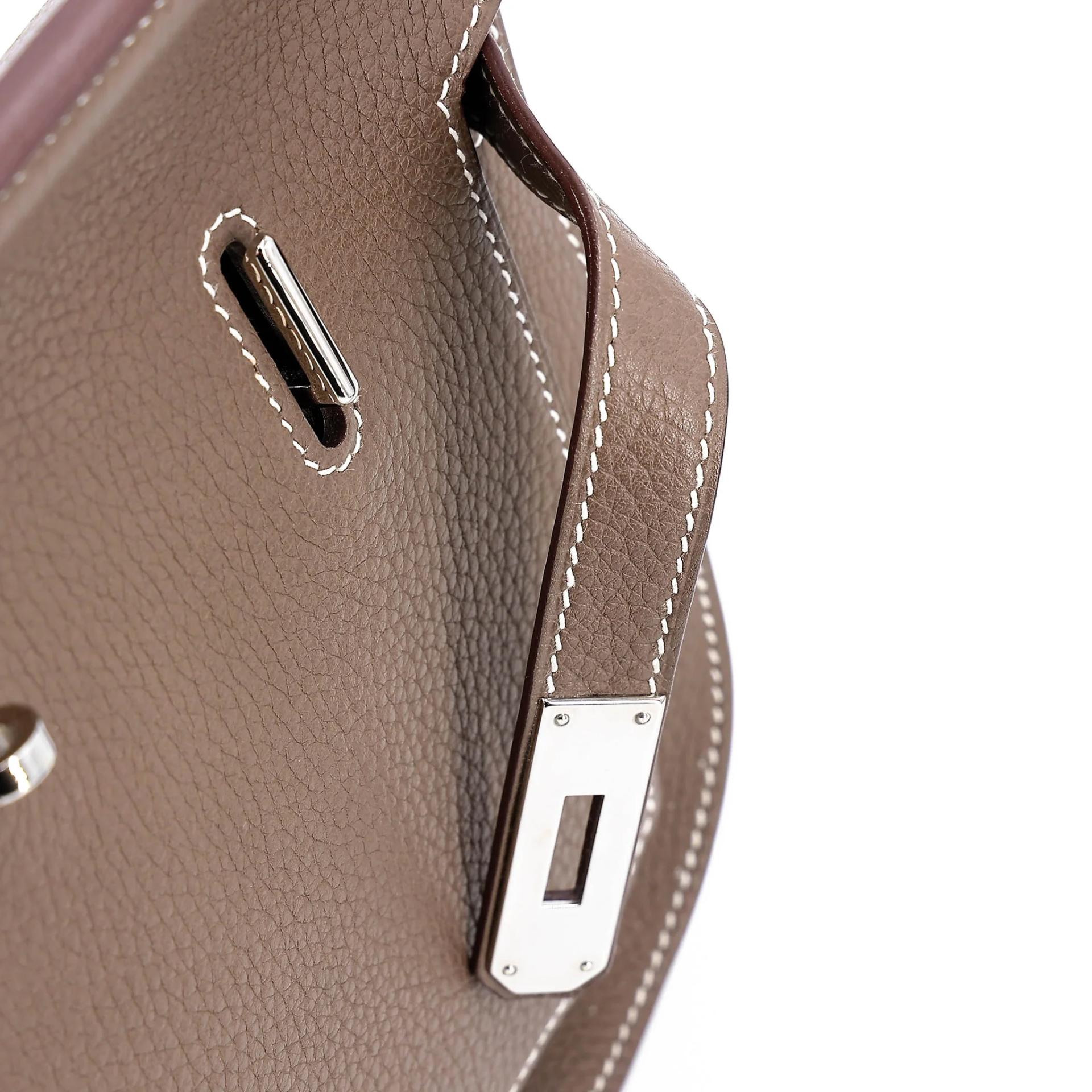 ランク A HERMÈS エルメス ジプシエール 28 エトゥープ (18) エバーカラー シルバー金具 A刻印 (2017) - 14