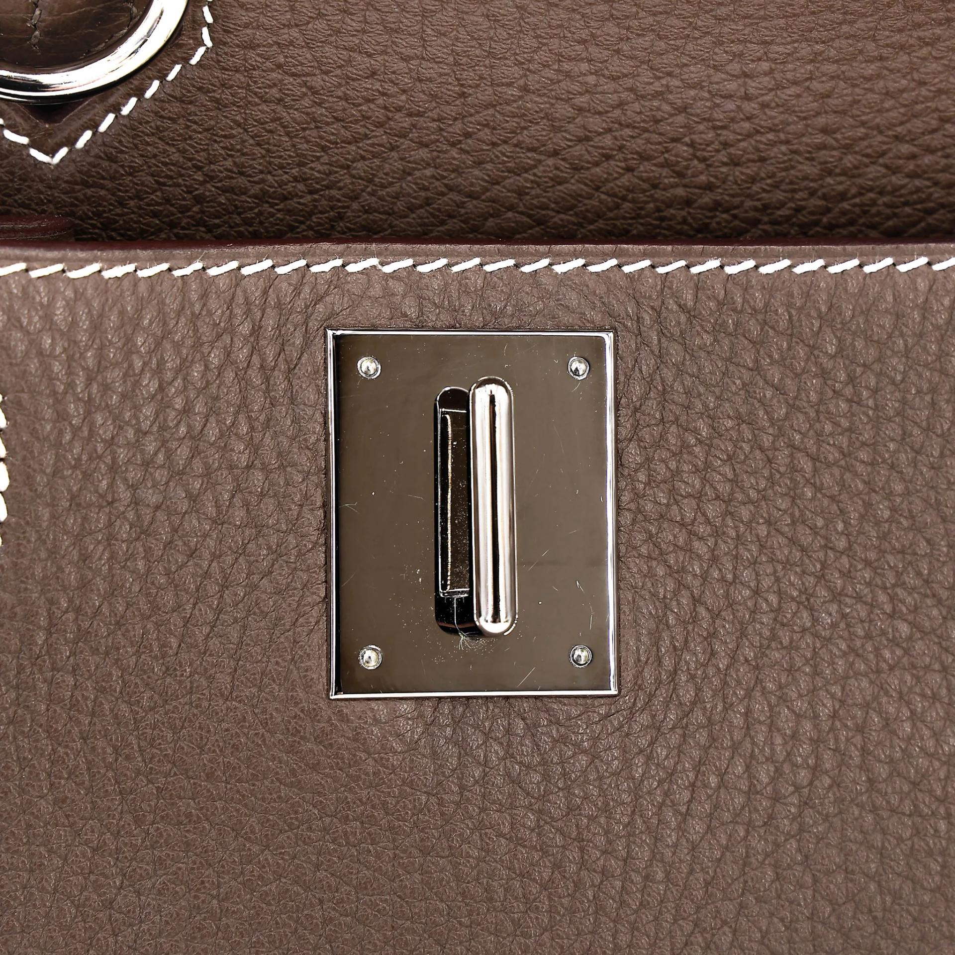 ランク A HERMÈS エルメス ジプシエール 28 エトゥープ (18) エバーカラー シルバー金具 A刻印 (2017) - 24