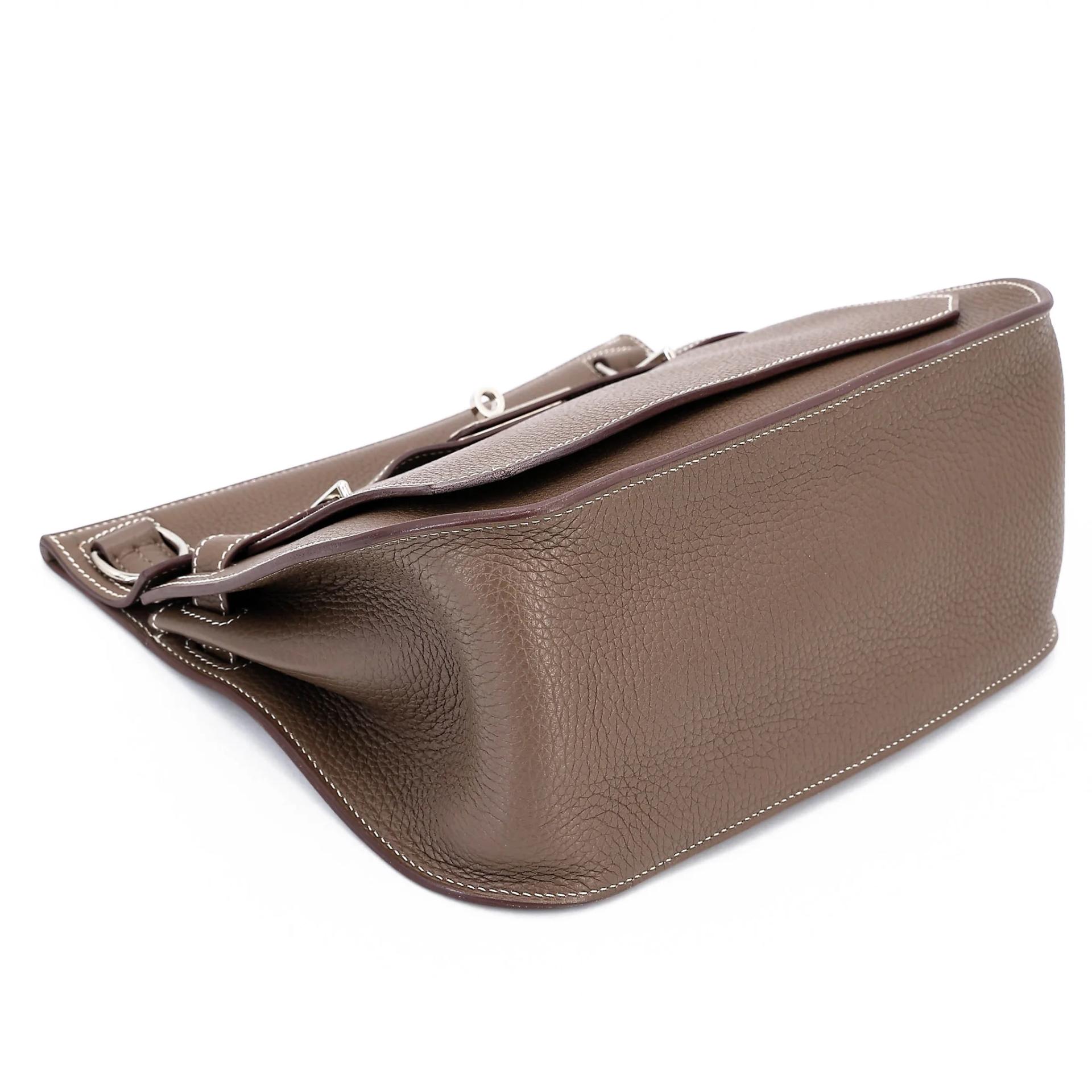 ランク A HERMÈS エルメス ジプシエール 28 エトゥープ (18) エバーカラー シルバー金具 A刻印 (2017) - 4
