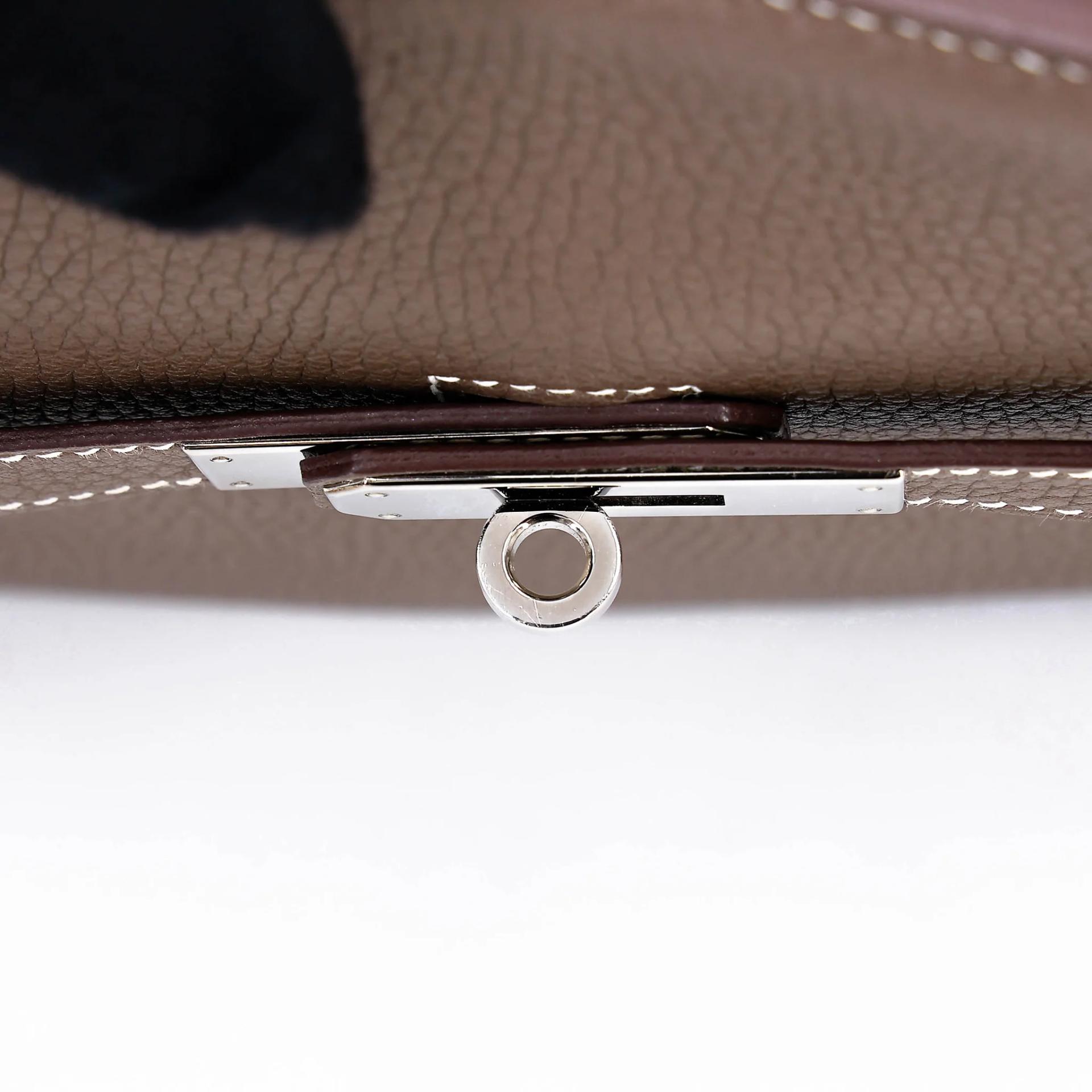 ランク A HERMÈS エルメス ジプシエール 28 エトゥープ (18) エバーカラー シルバー金具 A刻印 (2017) - 19