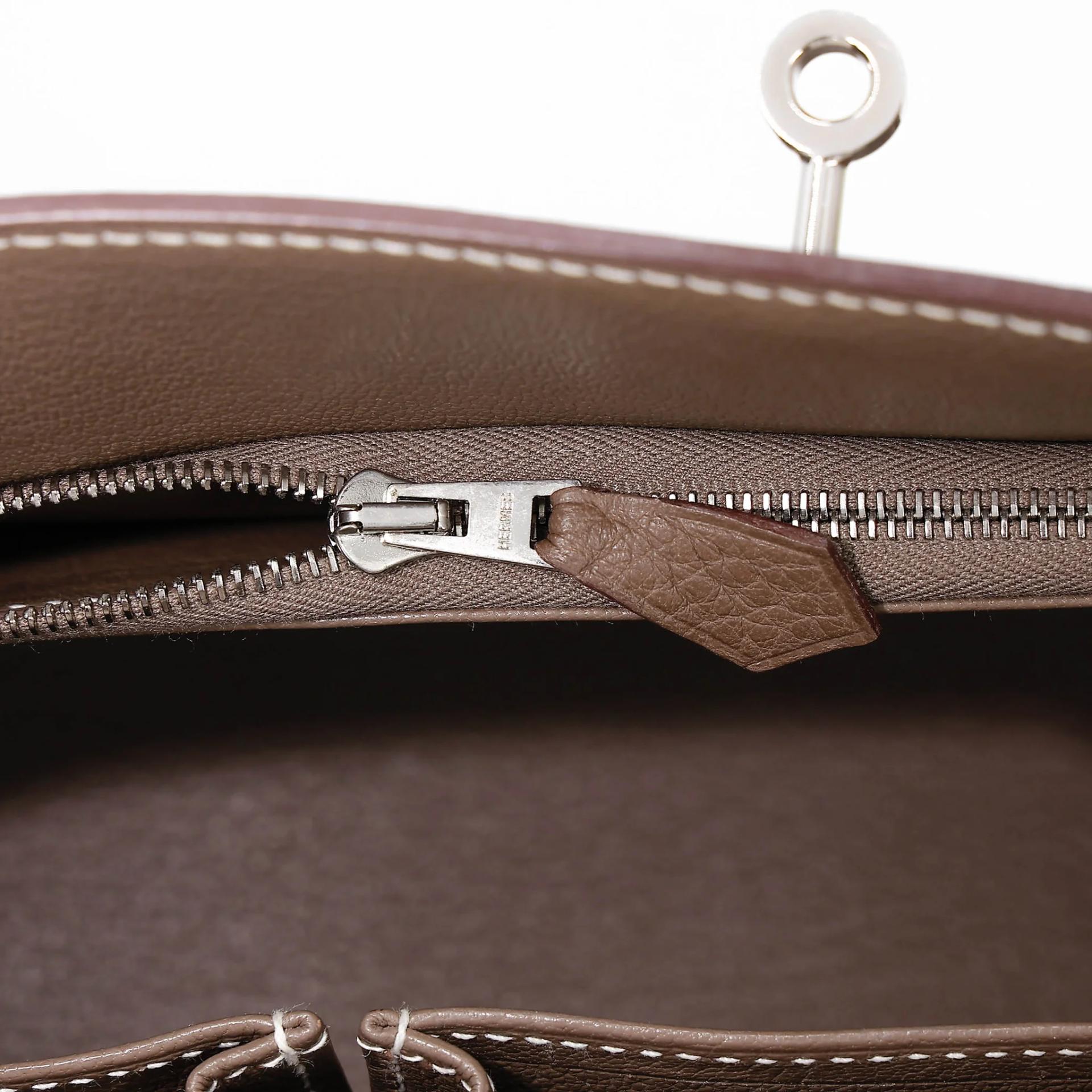 ランク A HERMÈS エルメス ジプシエール 28 エトゥープ (18) エバーカラー シルバー金具 A刻印 (2017) - 25