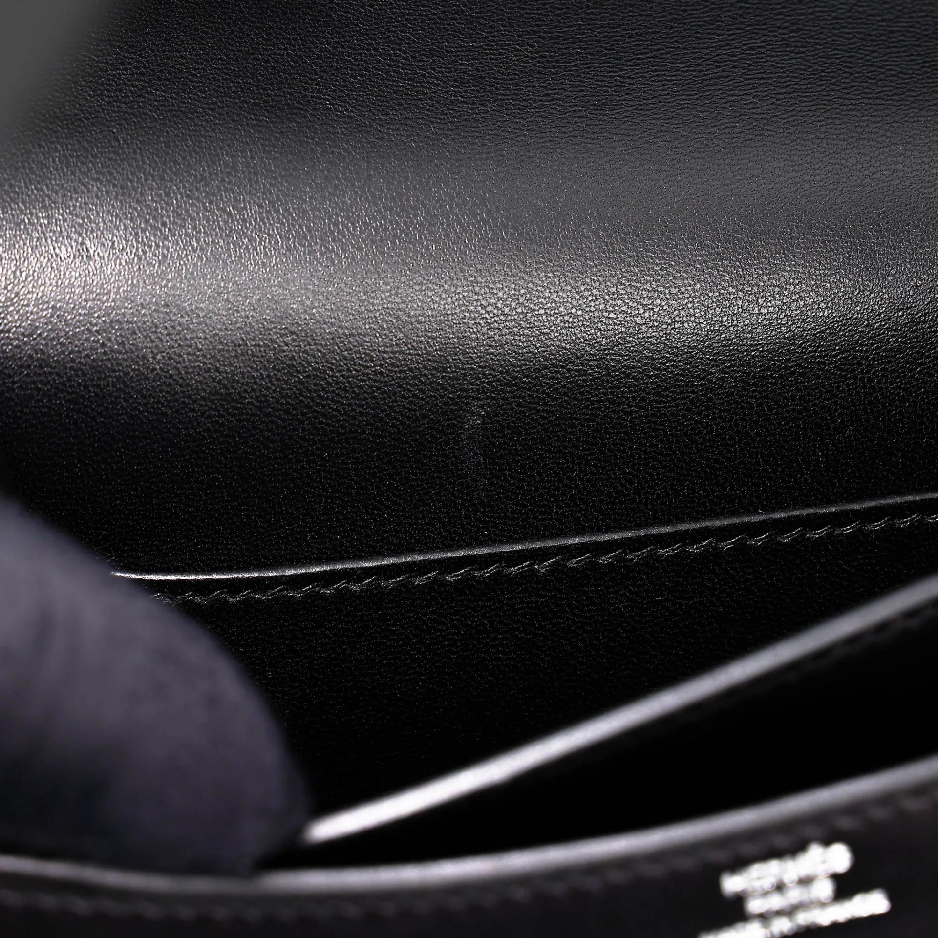 Very Good ( Rank A) HERMÈS Constance Mini Noir (89) Evercolor Palladium hardware A (2017) - 19
