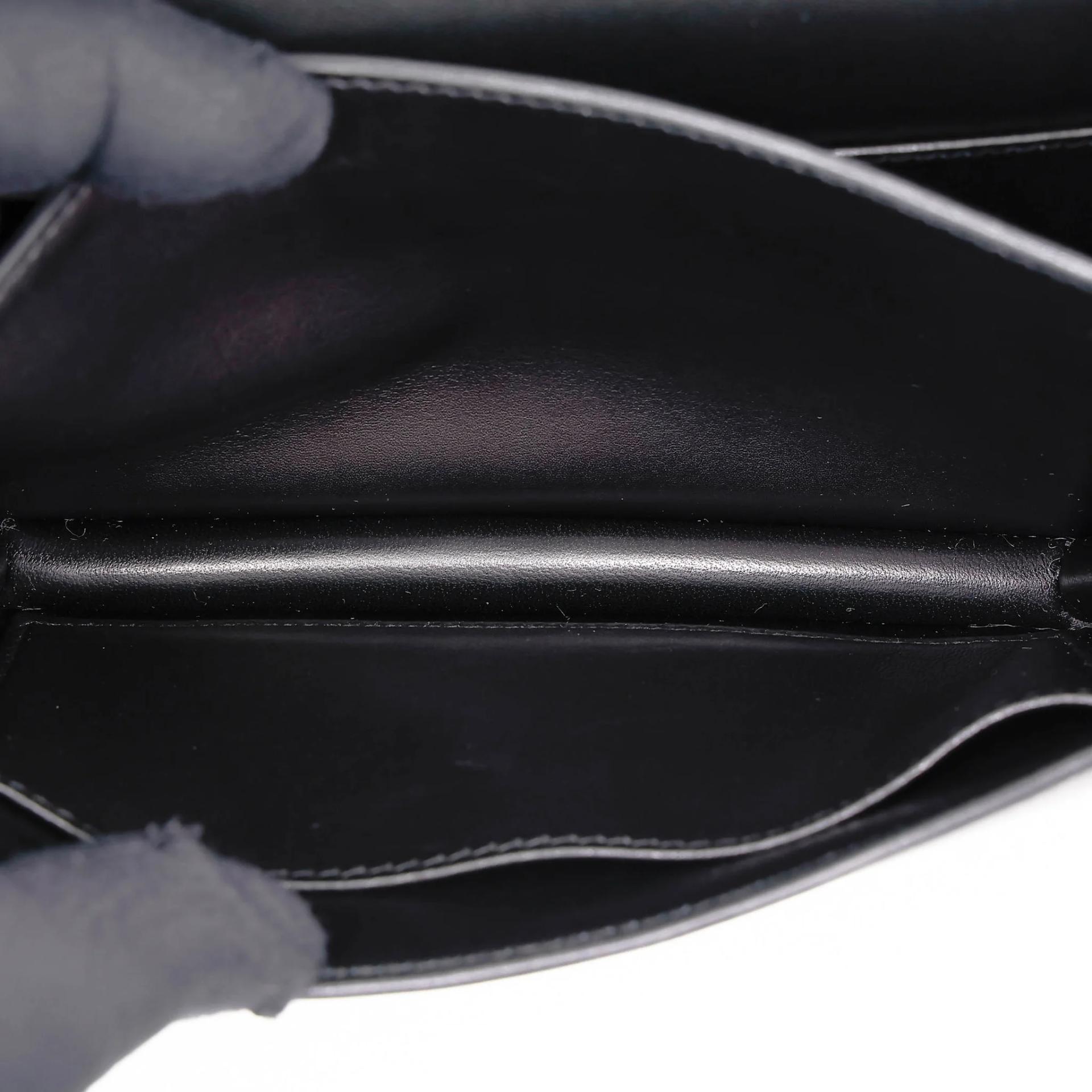 Very Good ( Rank A) HERMÈS Constance Mini Noir (89) Evercolor Palladium hardware A (2017) - 25