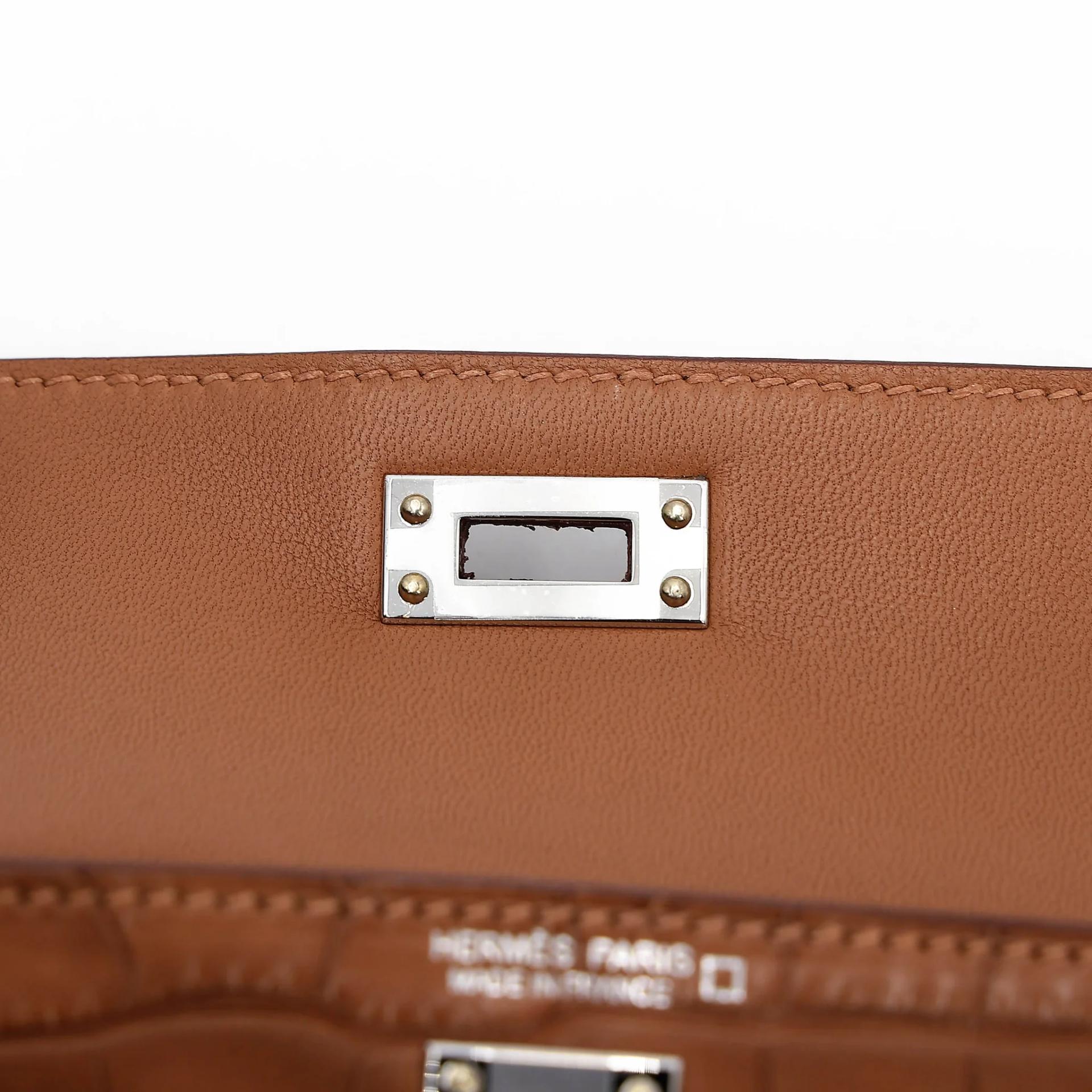 ランク N 新品 HERMÈS エルメス ミニケリー2 ゴールド (37) クロコダイル アリゲーター マット シルバー金具 G刻印 (2026) - 12