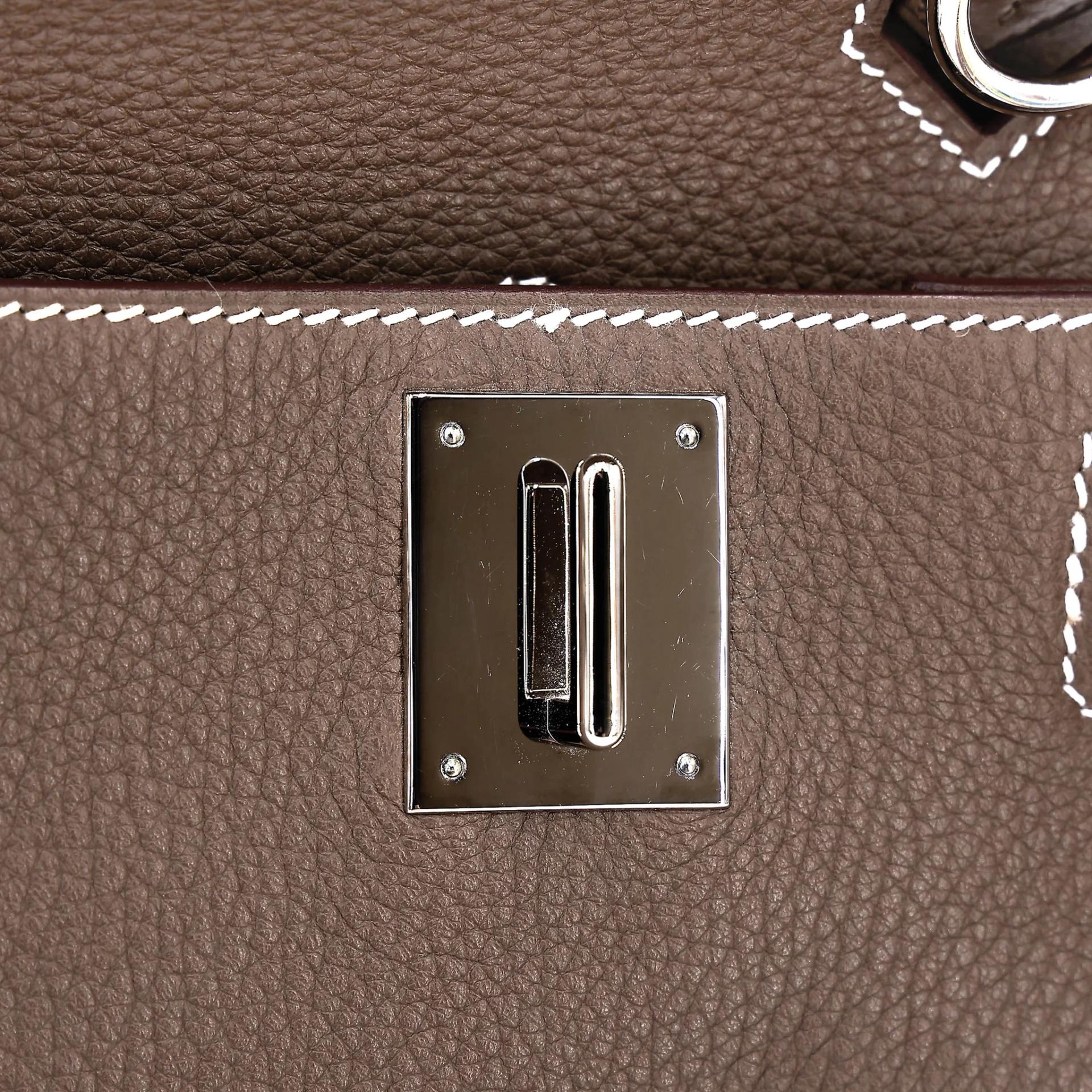 ランク A HERMÈS エルメス ジプシエール 28 エトゥープ (18) エバーカラー シルバー金具 A刻印 (2017) - 23