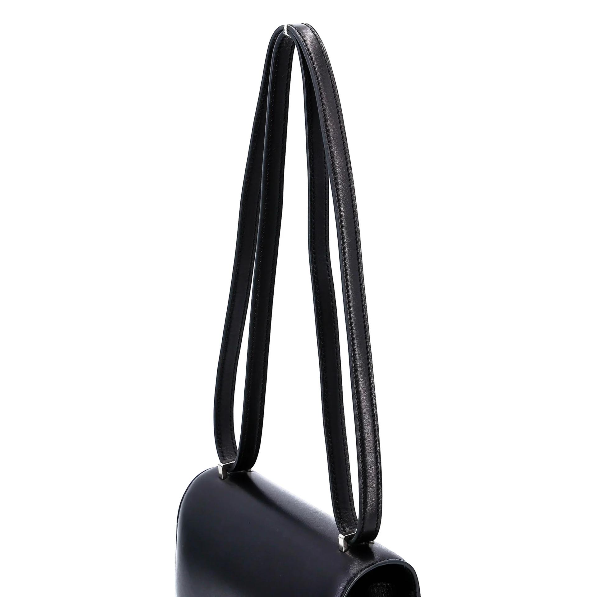 Very Good ( Rank A) HERMÈS Constance Mini Noir (89) Evercolor Palladium hardware A (2017) - 3