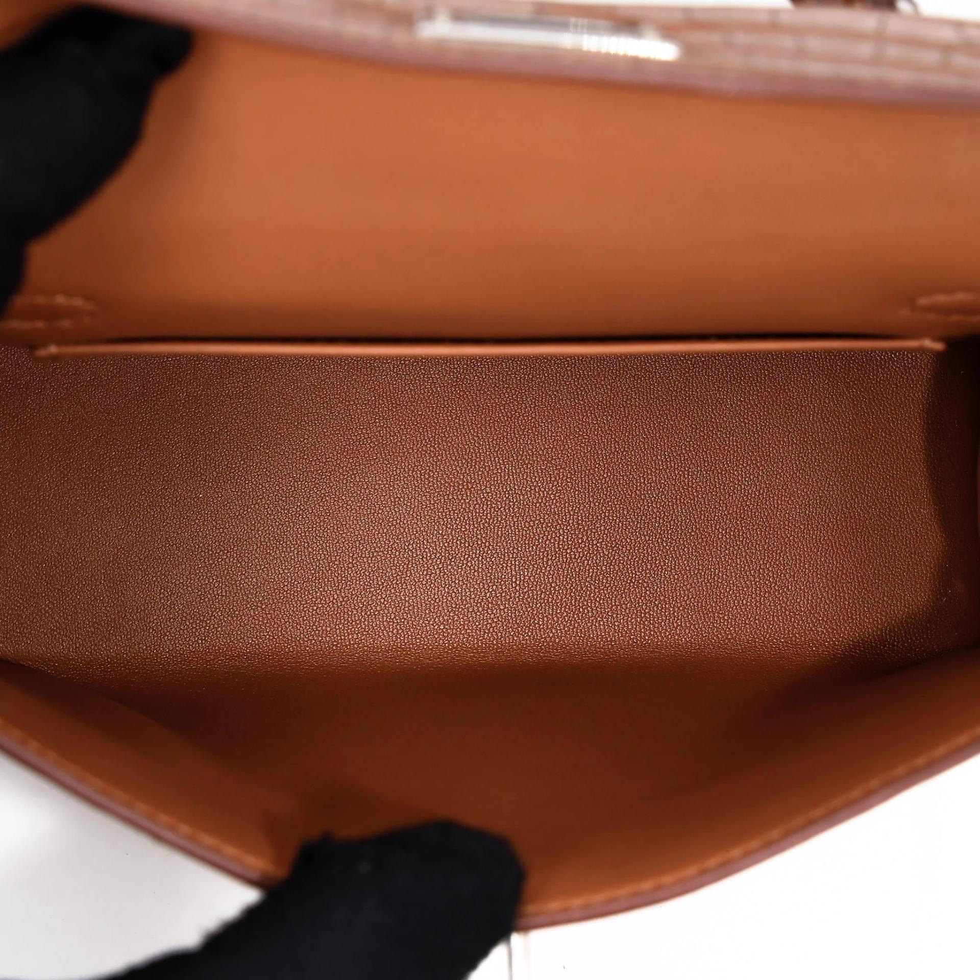 ランク N 新品 HERMÈS エルメス ミニケリー2 ゴールド (37) クロコダイル アリゲーター マット シルバー金具 G刻印 (2026) - 18