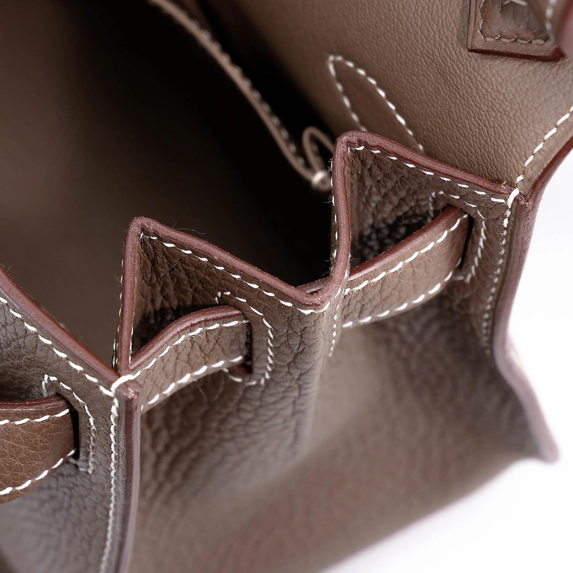 ランク A HERMÈS エルメス ジプシエール 28 エトゥープ (18) エバーカラー シルバー金具 A刻印 (2017) - 27