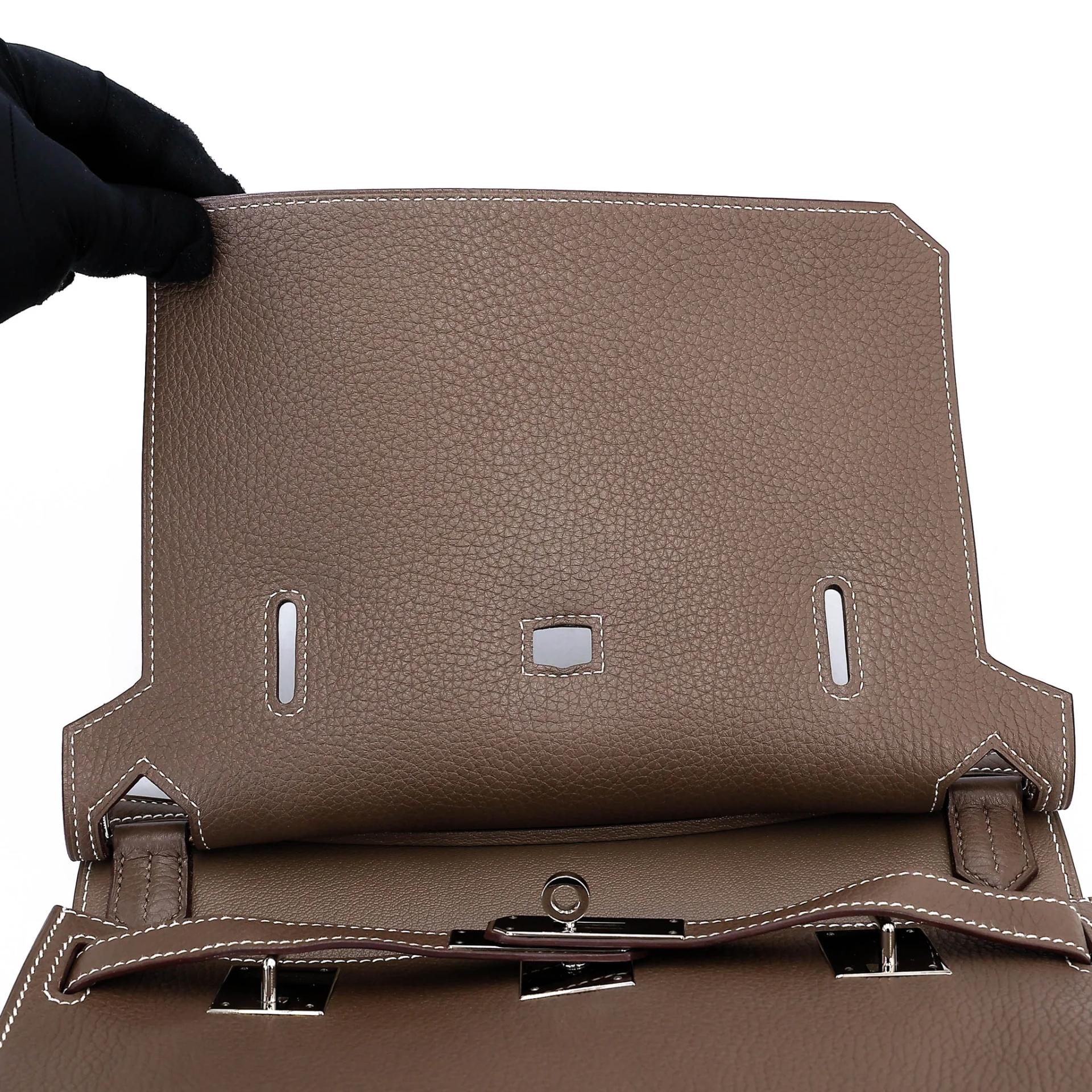 ランク A HERMÈS エルメス ジプシエール 28 エトゥープ (18) エバーカラー シルバー金具 A刻印 (2017) - 20