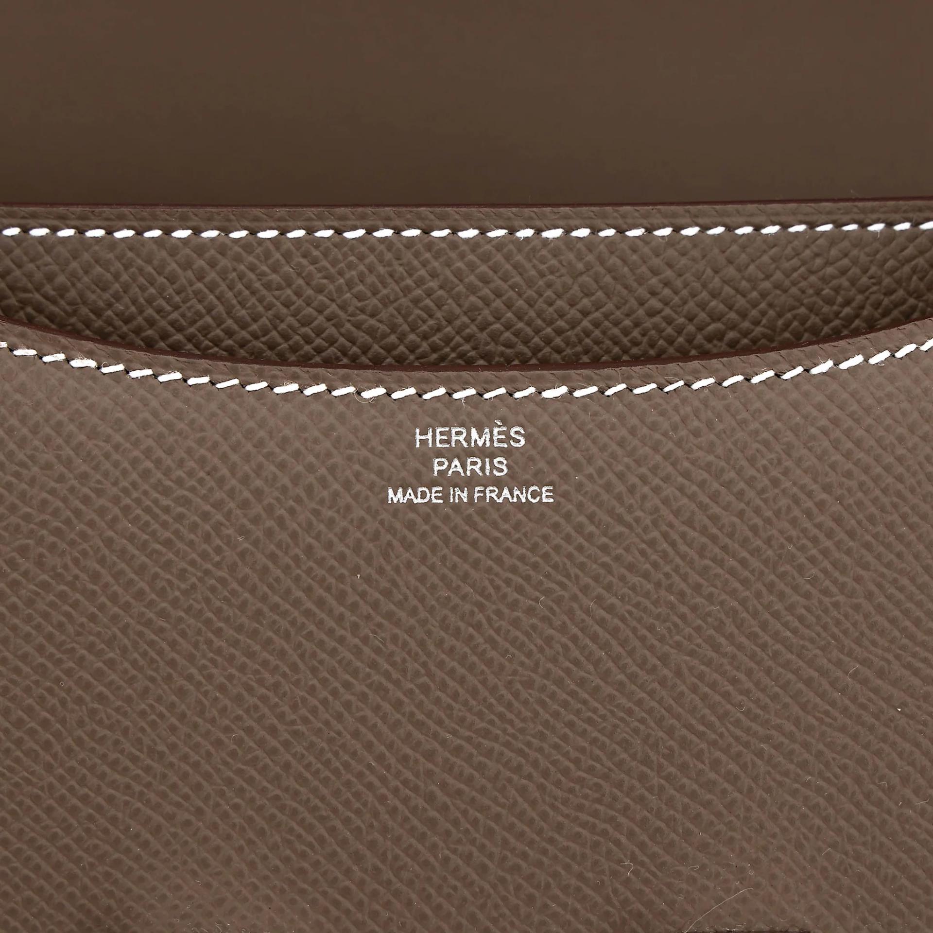 全新 HERMÈS 爱马仕 Constance 康康 Mini 19 Mirror 18 大象灰 Etoupe Epsom牛皮 银扣 G刻 2026年 - 12