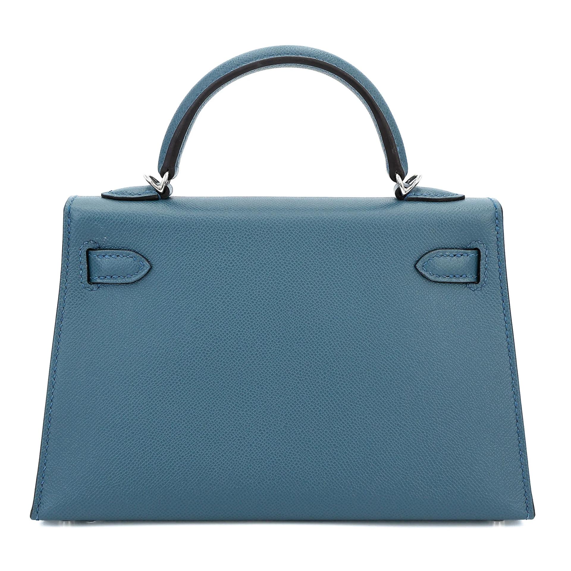 未使用保存品 HERMÈS 爱马仕 Mini Kelly 二代 N7 风暴蓝 Bleu Tempete Madame皮 银扣 K刻 2025年 - 2