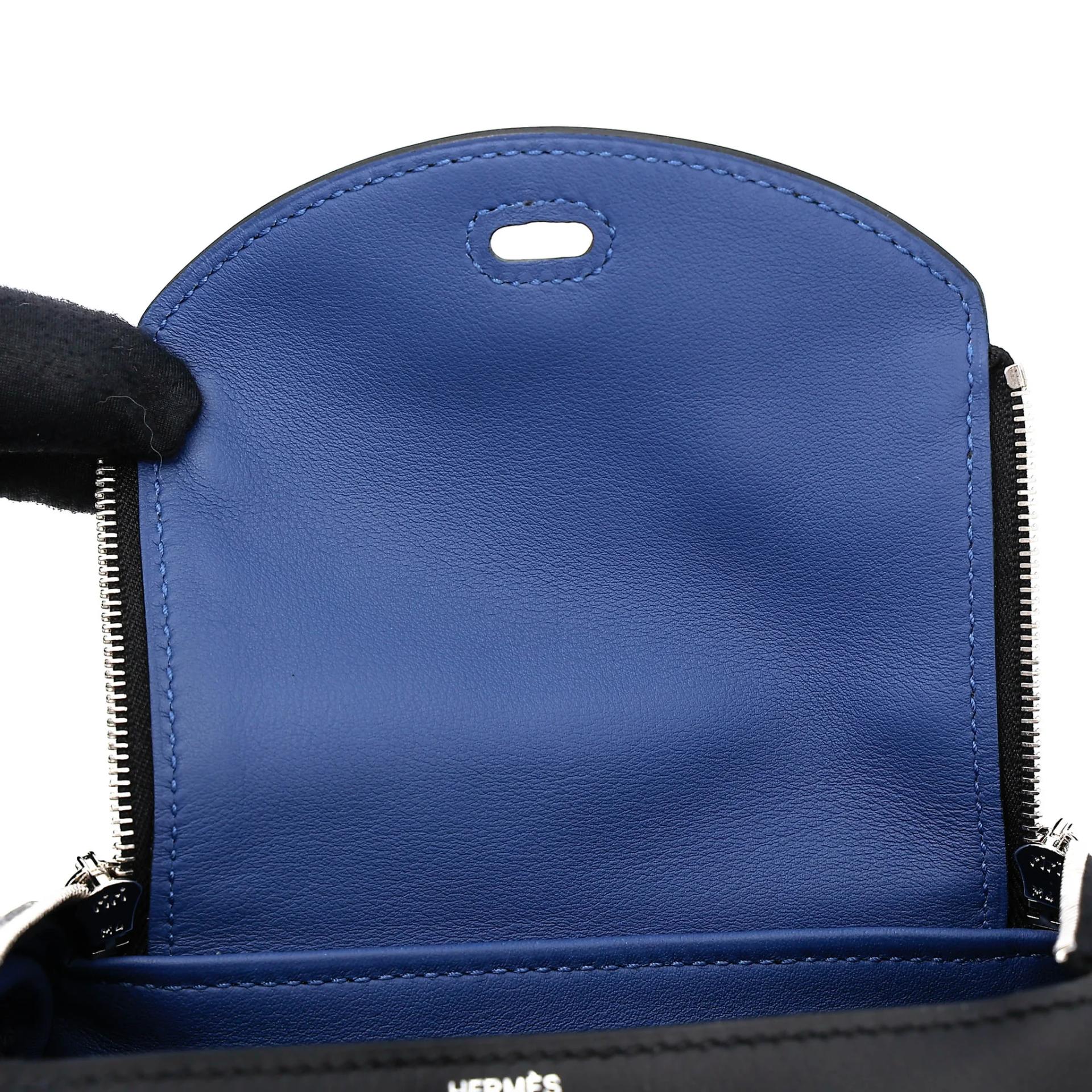 未使用保存品 HERMÈS 爱马仕 Mini Lindy 二代 Verso 89 黑色 Noir (Black) P5 扎染蓝 Bleu Tie Swift牛皮 银扣 K刻 2025年 - 13
