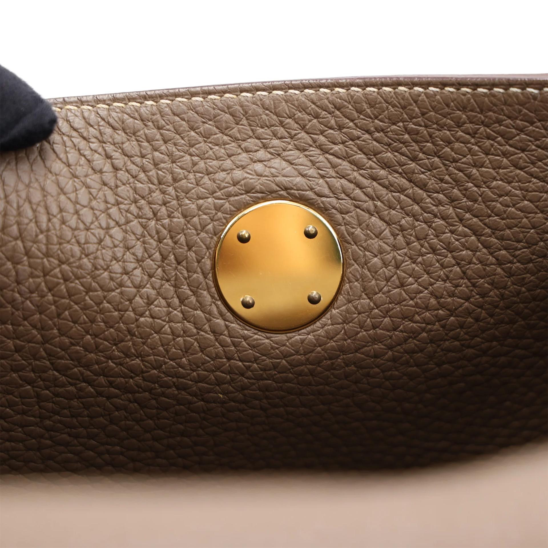 A美品 HERMÈS 爱马仕 Lindy 26 18 大象灰 Etoupe Clemence小牛皮 金扣 Y刻 2020年 - 12