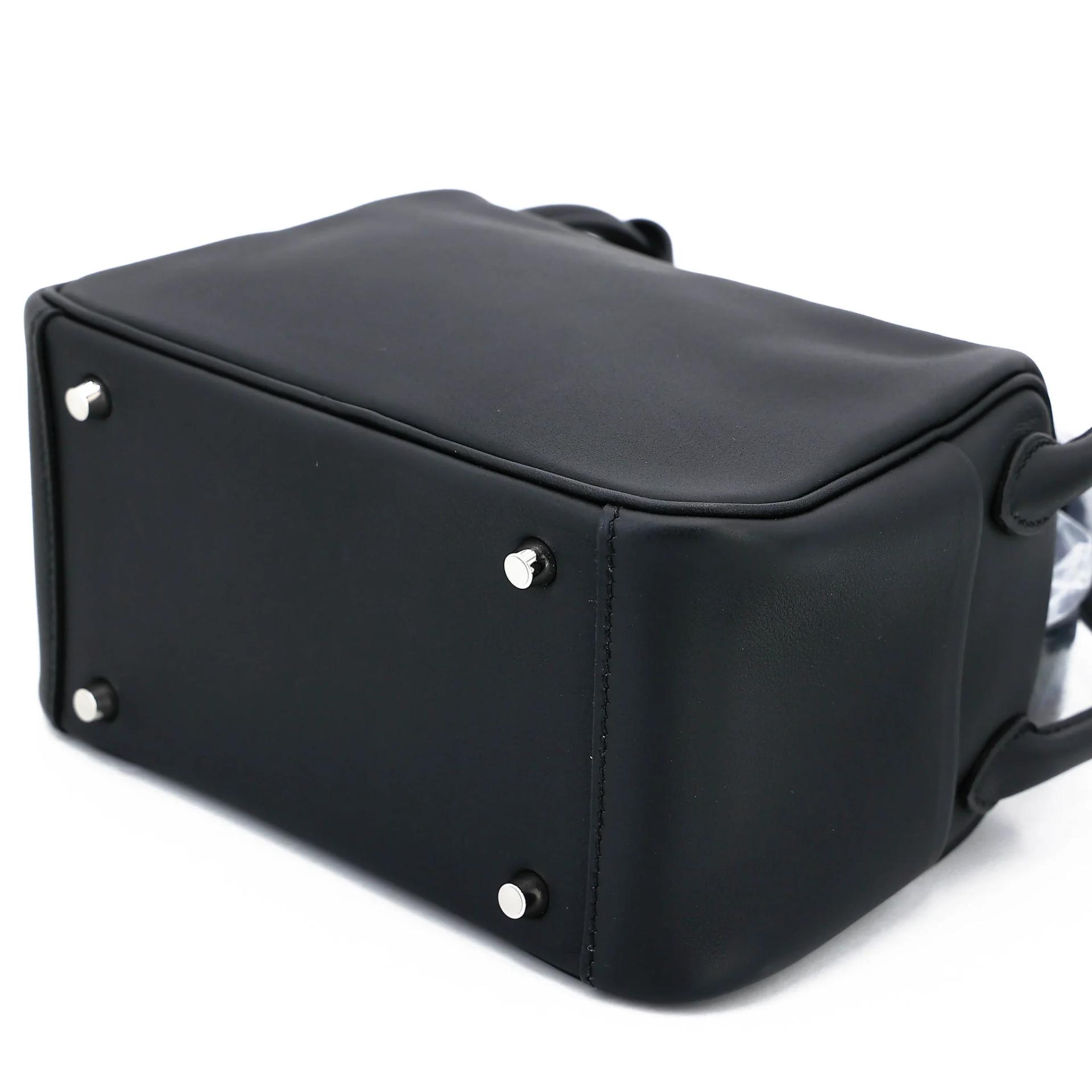 未使用保存品 HERMÈS 爱马仕 Mini Lindy 二代 Verso 89 黑色 Noir (Black) P5 扎染蓝 Bleu Tie Swift牛皮 银扣 K刻 2025年 - 6