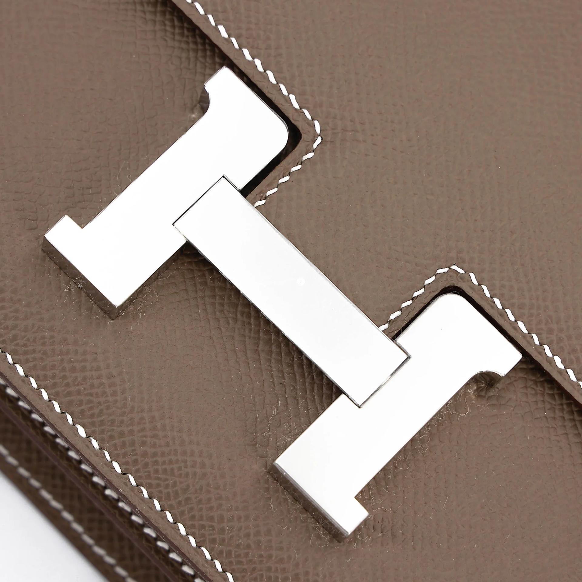 全新 HERMÈS 爱马仕 Constance 康康 Mini 19 Mirror 18 大象灰 Etoupe Epsom牛皮 银扣 G刻 2026年 - 8