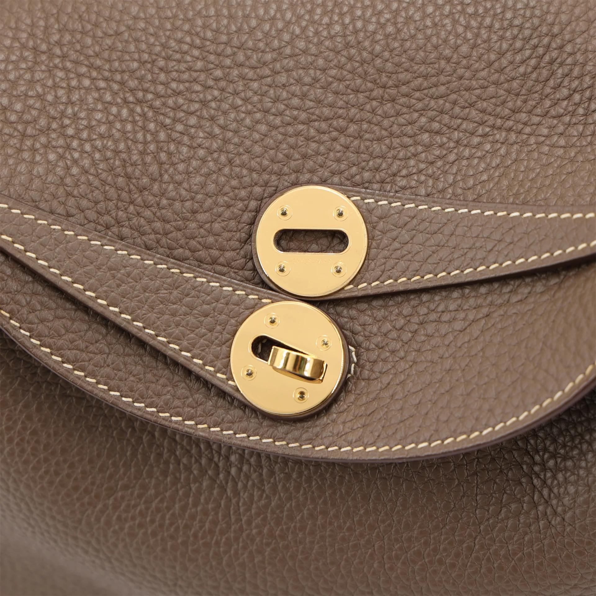 A美品 HERMÈS 爱马仕 Lindy 26 18 大象灰 Etoupe Clemence小牛皮 金扣 Y刻 2020年 - 8