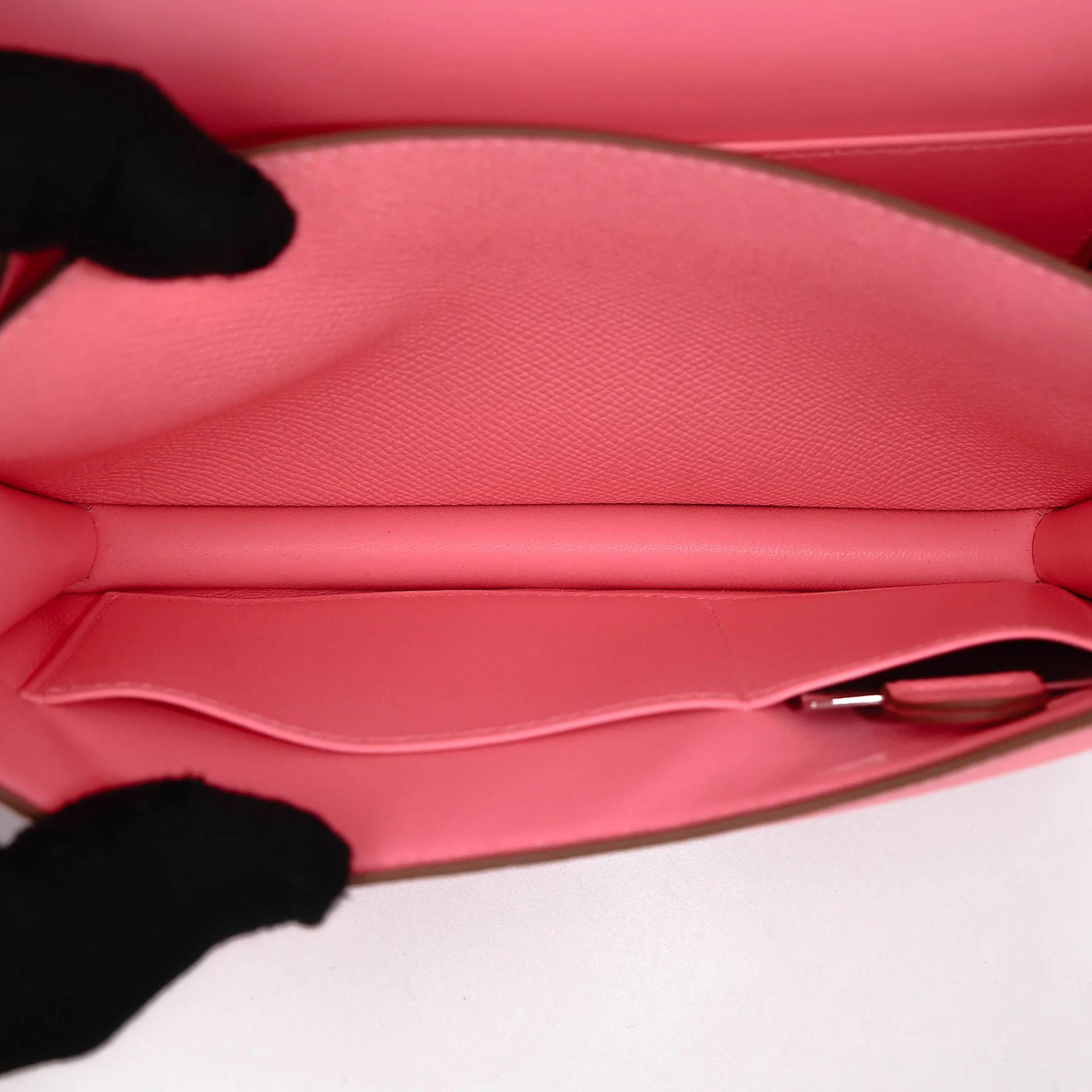 全新 HERMÈS 爱马仕 Constance 康康 Mini 19 Mirror 1Q 彩纸粉 Rose Confetti Epsom牛皮 银扣 K刻 2025年 - 17
