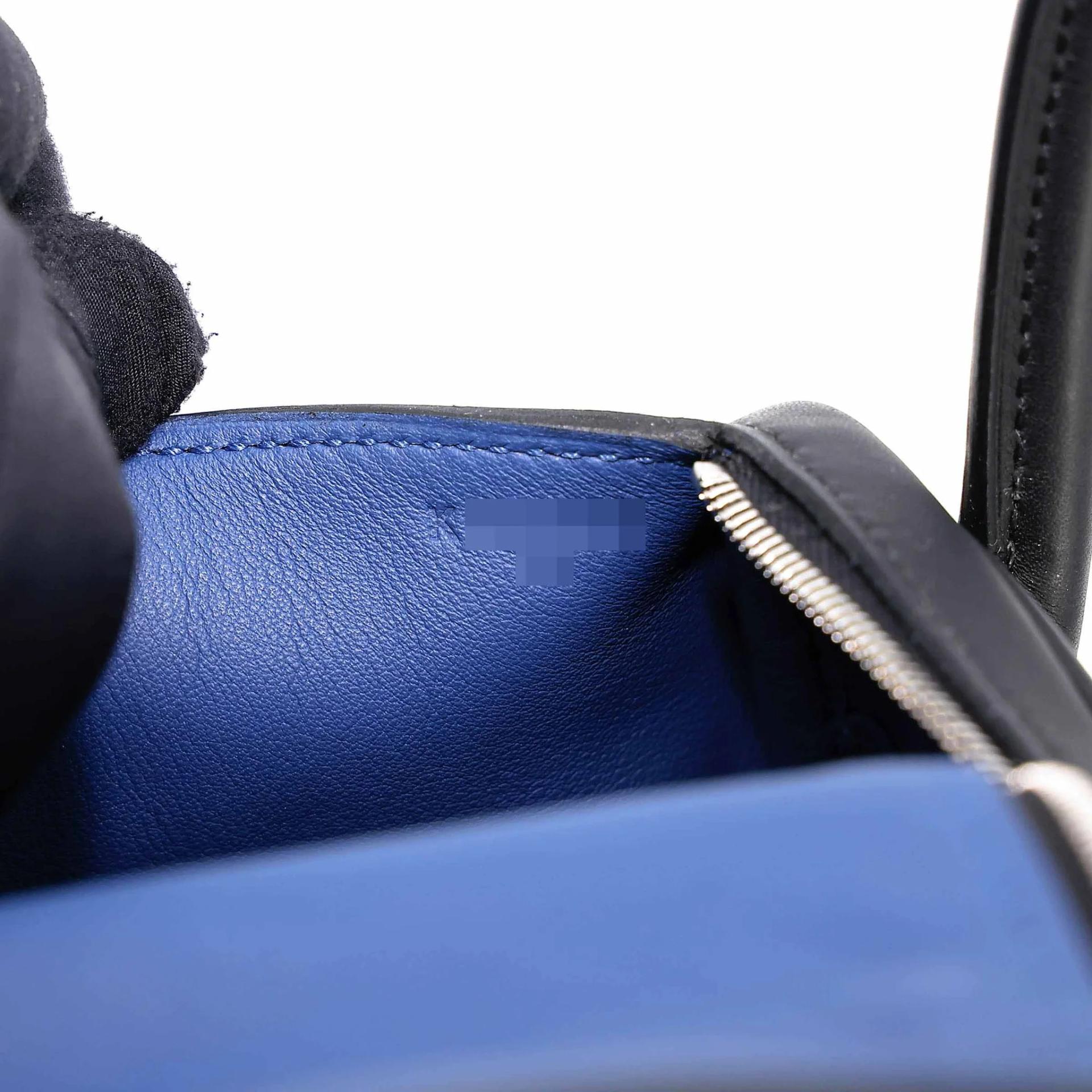 未使用保存品 HERMÈS 爱马仕 Mini Lindy 二代 Verso 89 黑色 Noir (Black) P5 扎染蓝 Bleu Tie Swift牛皮 银扣 K刻 2025年 - 14