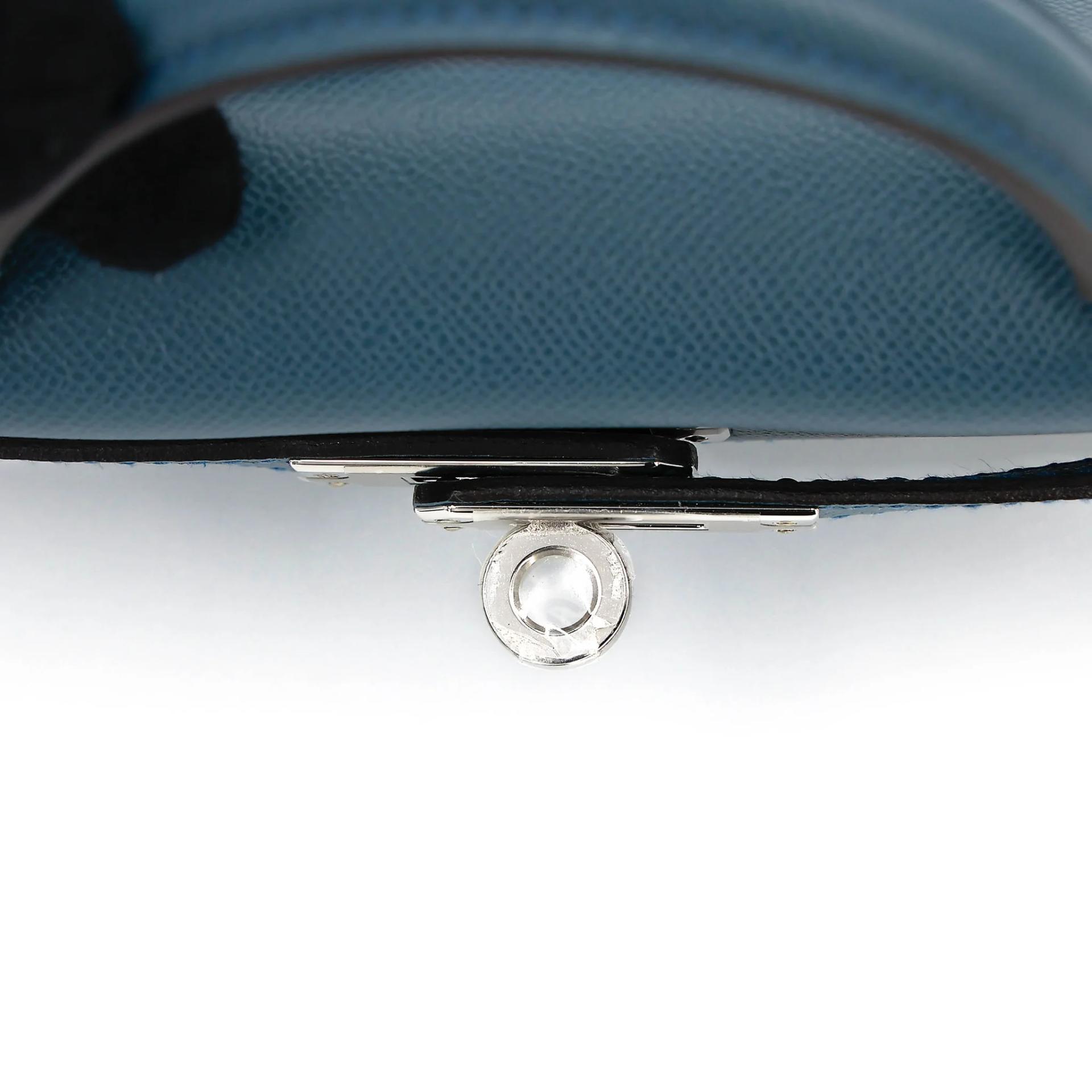 未使用保存品 HERMÈS 爱马仕 Mini Kelly 二代 N7 风暴蓝 Bleu Tempete Madame皮 银扣 K刻 2025年 - 9