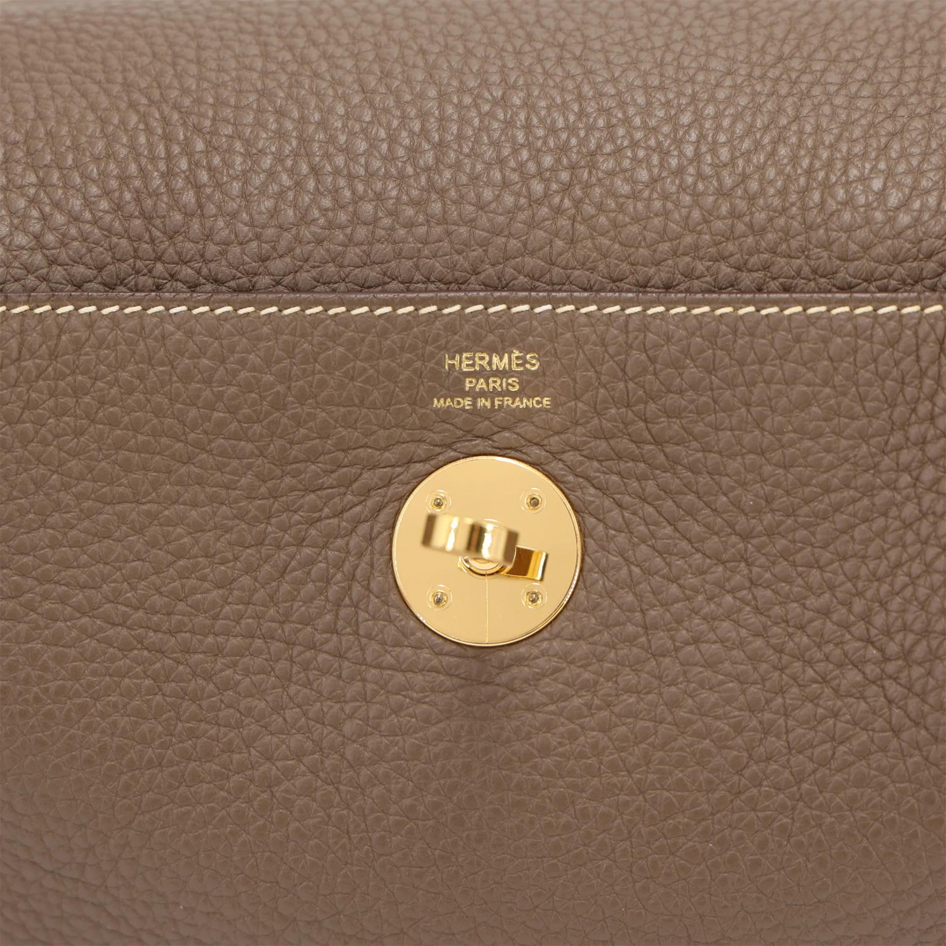 A美品 HERMÈS 爱马仕 Lindy 26 18 大象灰 Etoupe Clemence小牛皮 金扣 Y刻 2020年 - 10