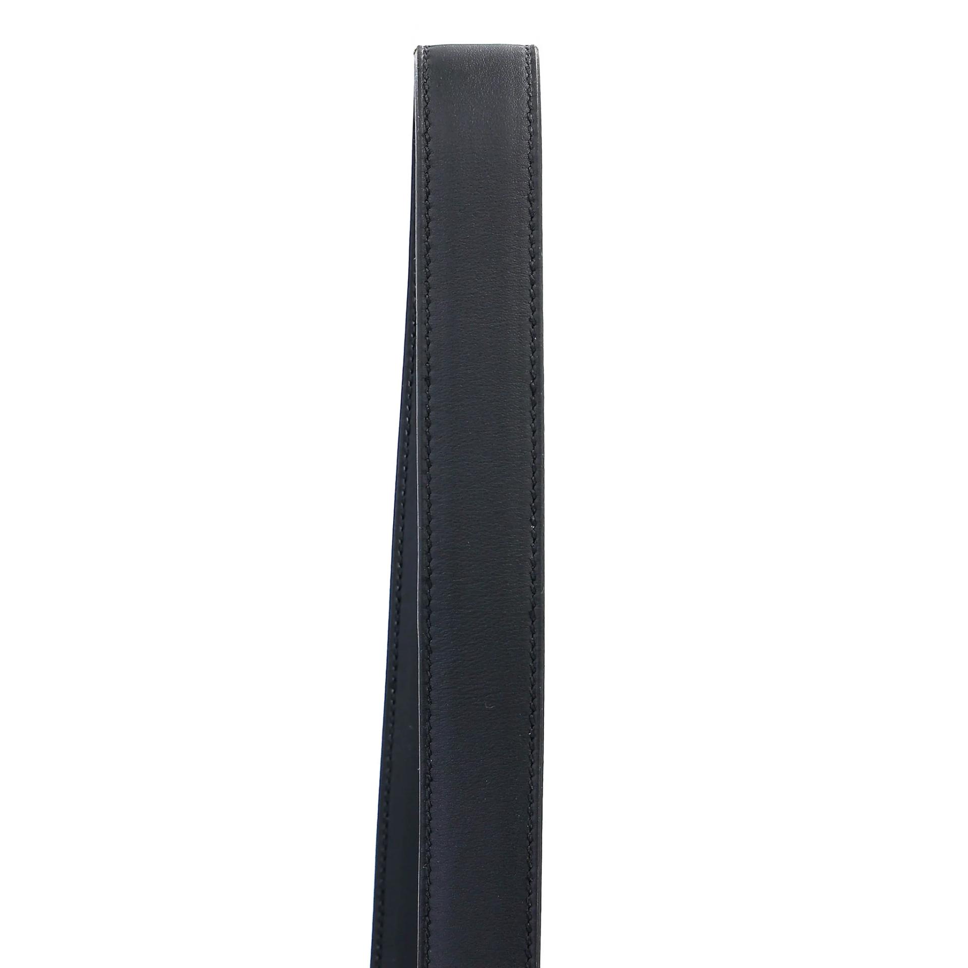 未使用保存品 HERMÈS 爱马仕 Mini Lindy 二代 Verso 89 黑色 Noir (Black) P5 扎染蓝 Bleu Tie Swift牛皮 银扣 K刻 2025年 - 3