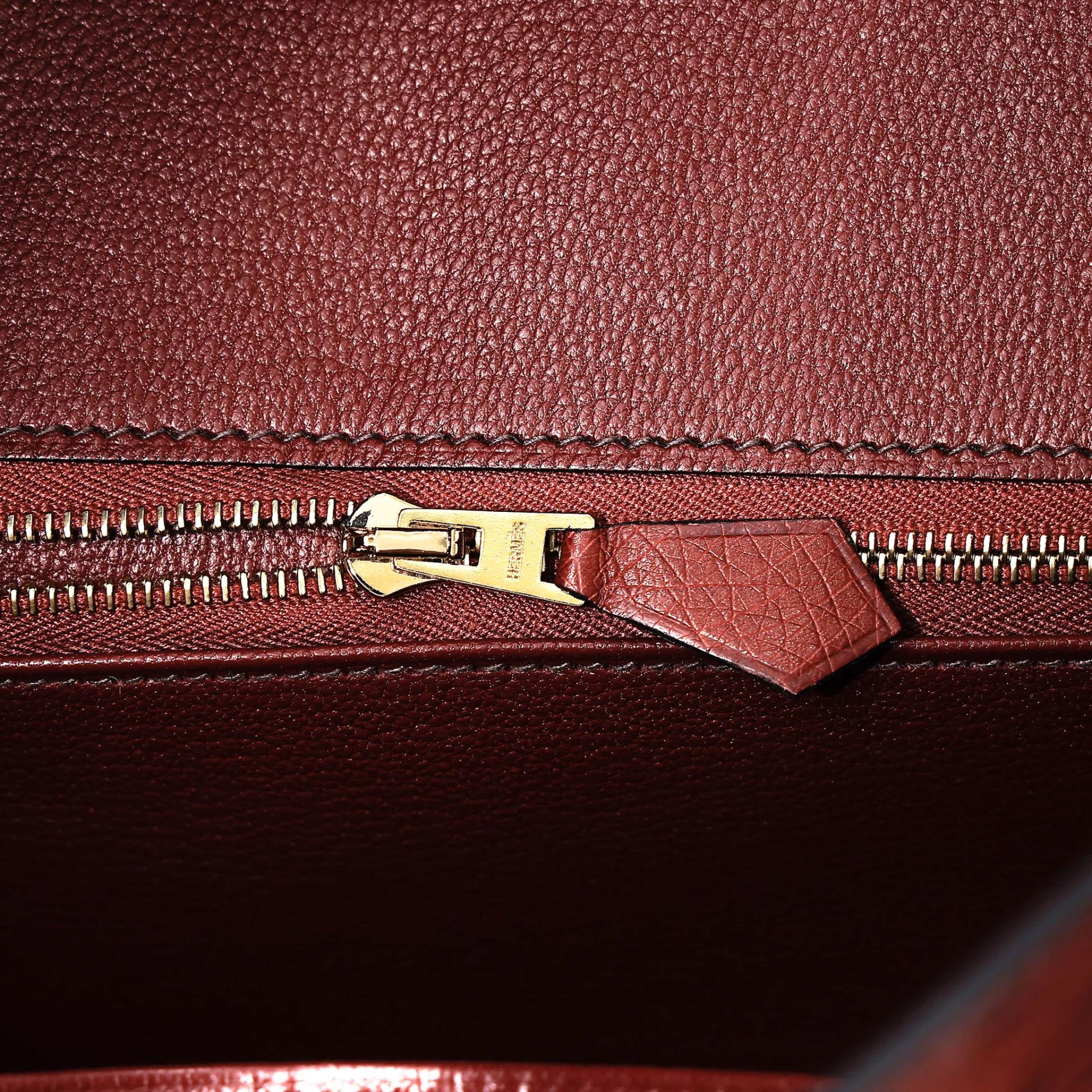 Brand New ( Rank N ) HERMÈS Birkin 25 Rouge H (55) Ostrich Gold hardware G (2026) - 11