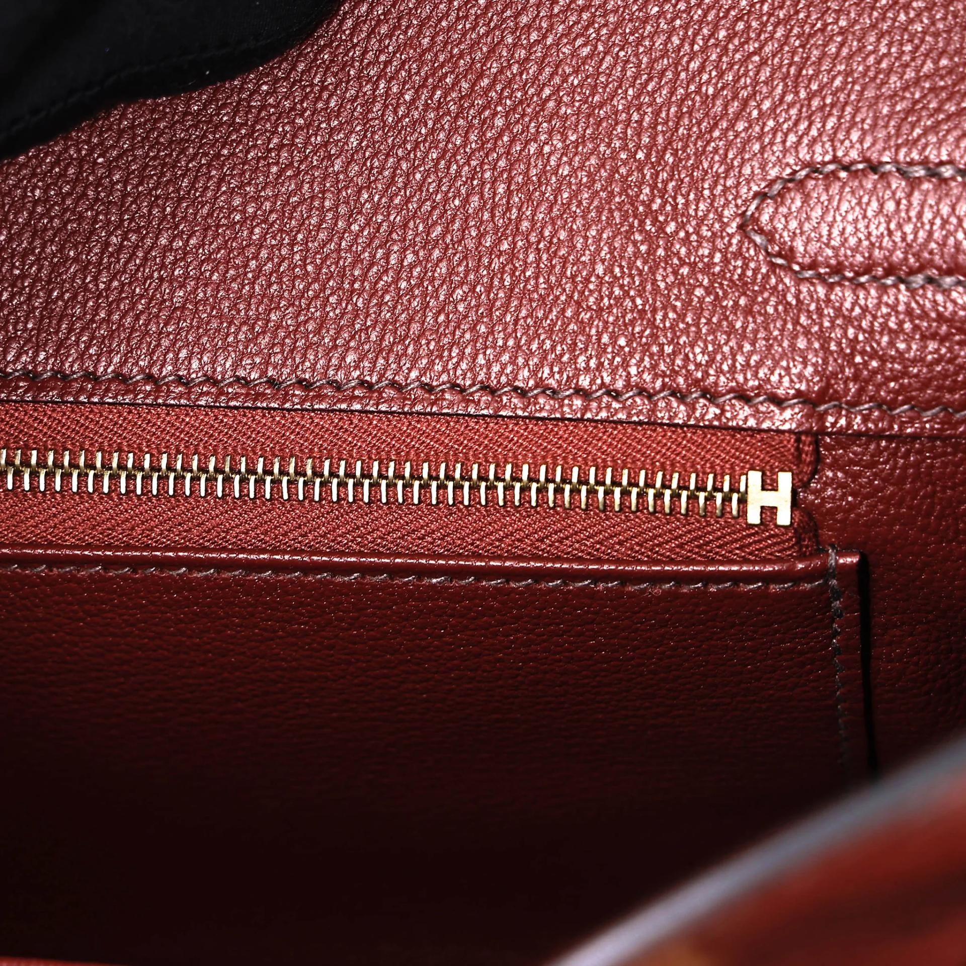 Brand New ( Rank N ) HERMÈS Birkin 25 Rouge H (55) Ostrich Gold hardware G (2026) - 12