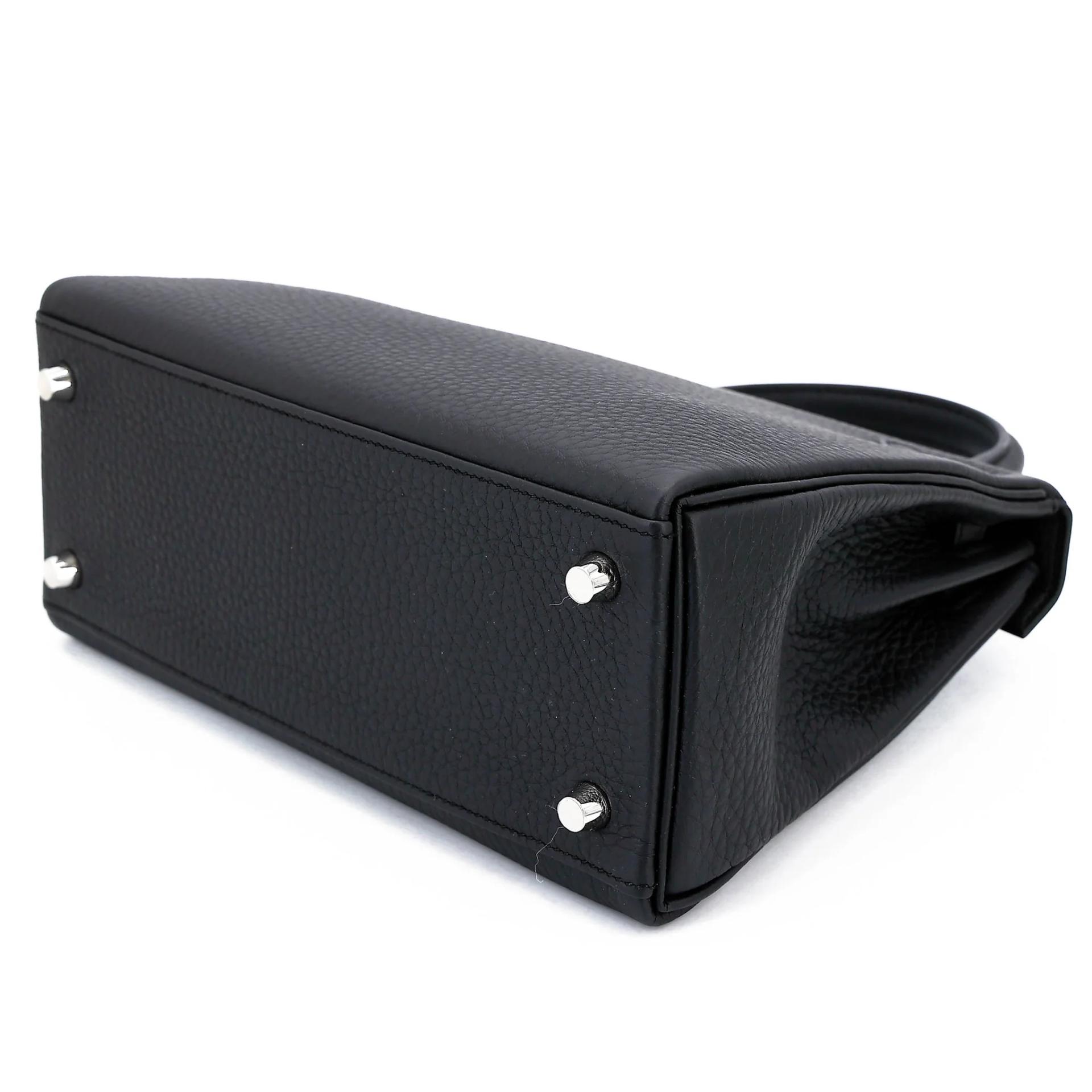 Brand New ( Rank N ) HERMÈS Kelly 25 Noir (89) Togo Palladium hardware G (2026) - 6