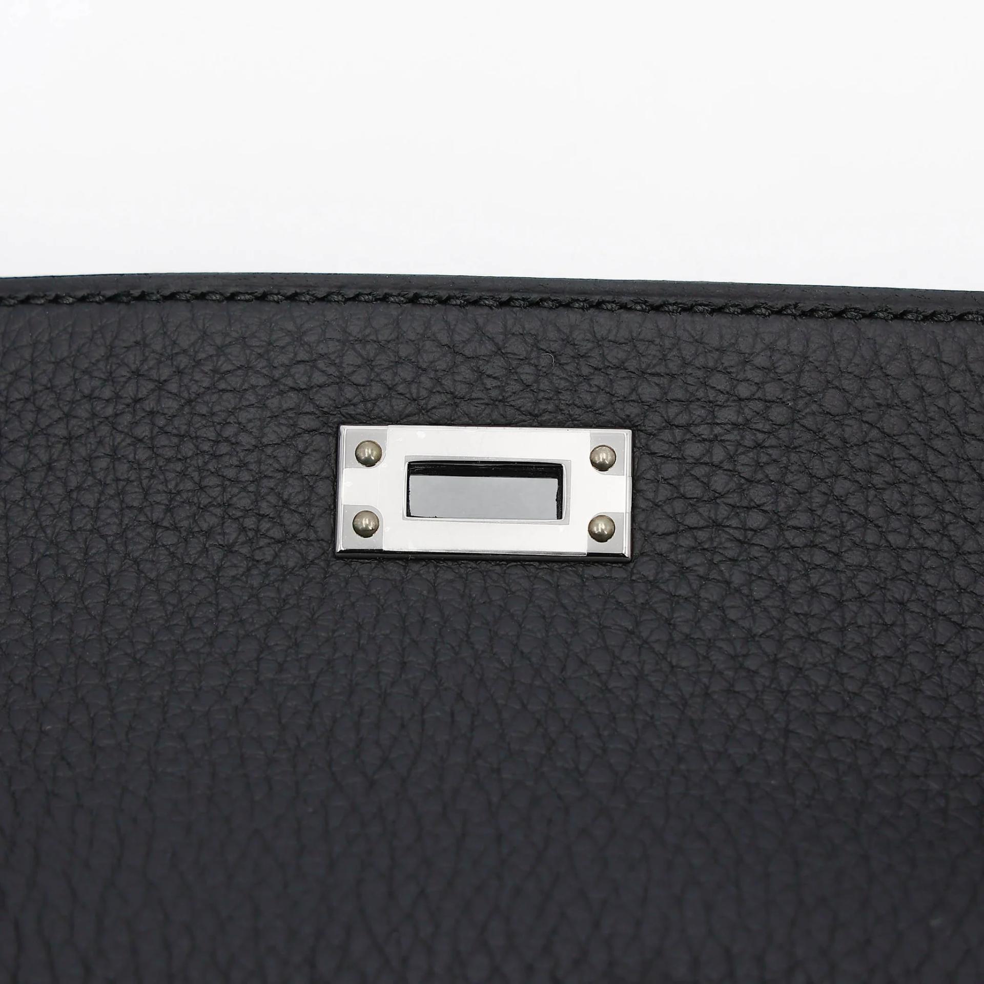 Brand New ( Rank N ) HERMÈS Kelly 25 Noir (89) Togo Palladium hardware G (2026) - 11