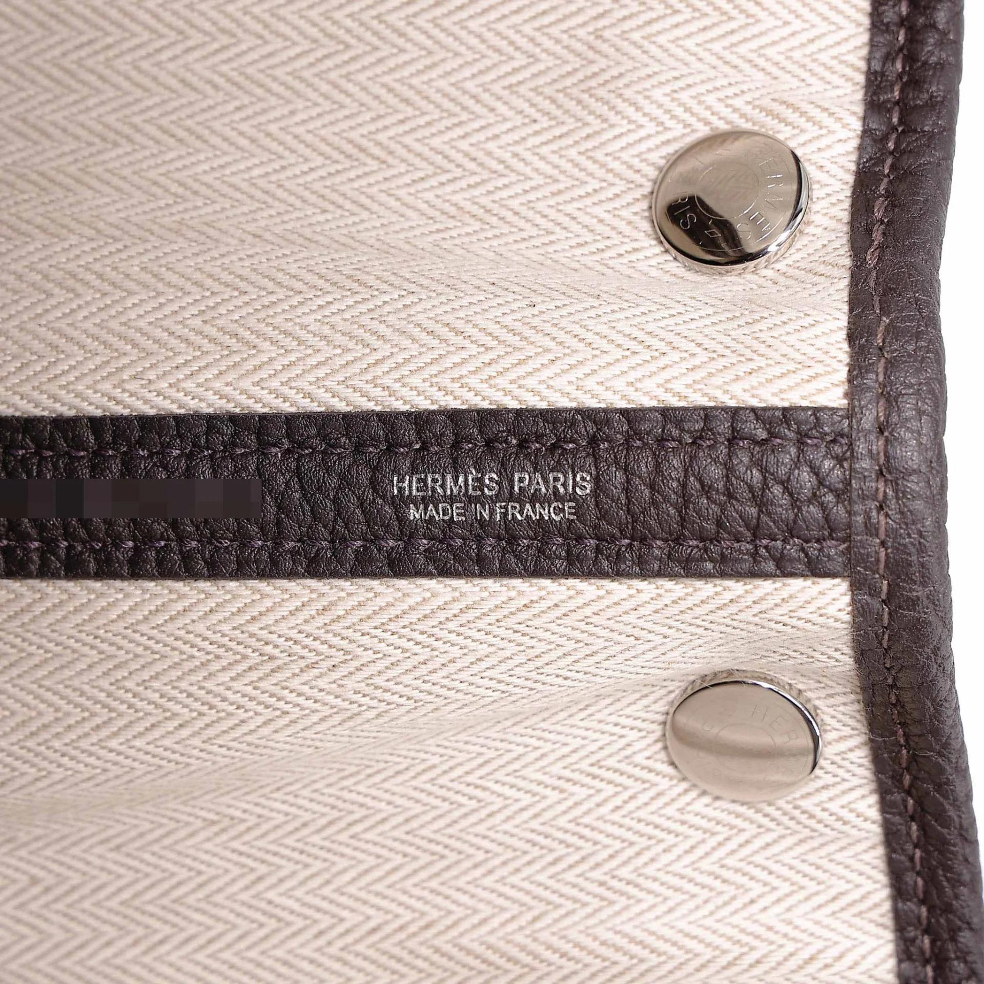 Very Good ( Rank A) HERMÈS Garden Party TPM Bai Brun（T3） Negonda Palladium hardware G (2026) - 17