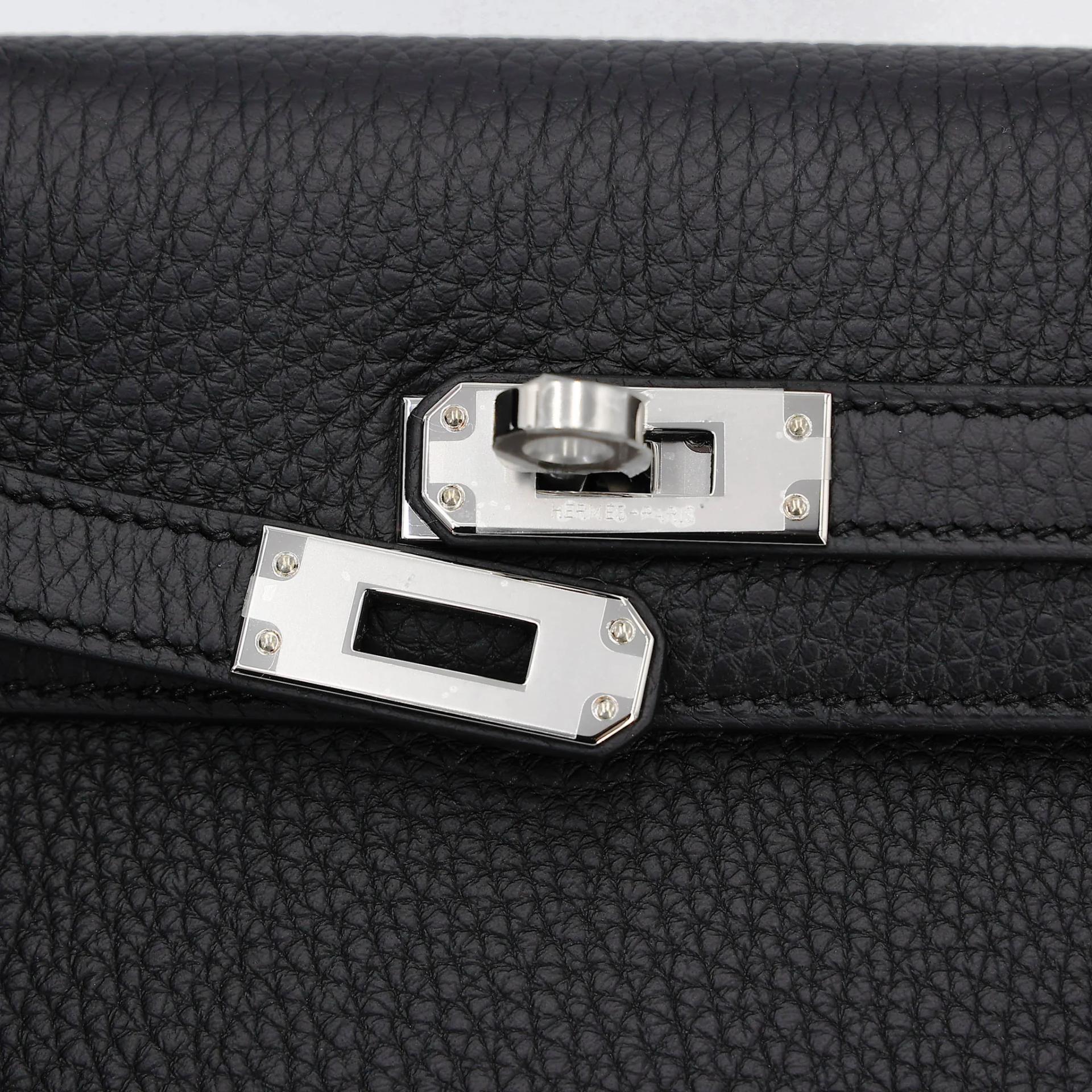 Brand New ( Rank N ) HERMÈS Kelly 25 Noir (89) Togo Palladium hardware G (2026) - 8