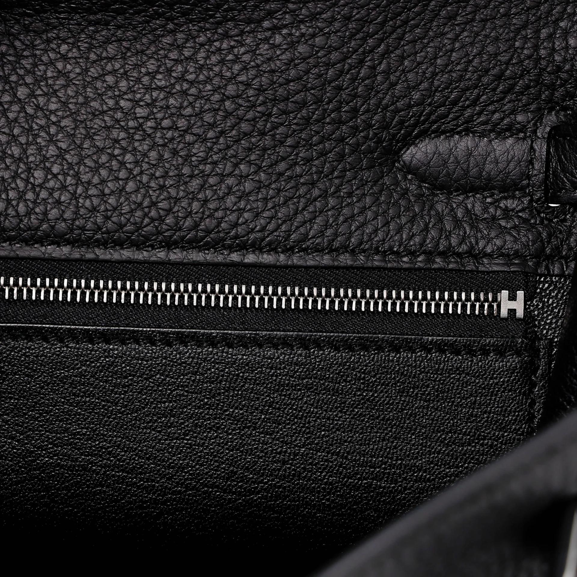 Brand New ( Rank N ) HERMÈS Kelly 25 Noir (89) Togo Palladium hardware G (2026) - 15