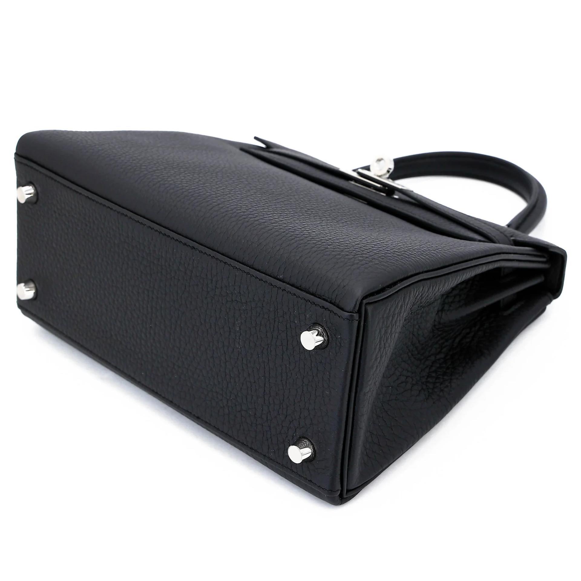 Brand New ( Rank N ) HERMÈS Kelly 25 Noir (89) Togo Palladium hardware G (2026) - 4