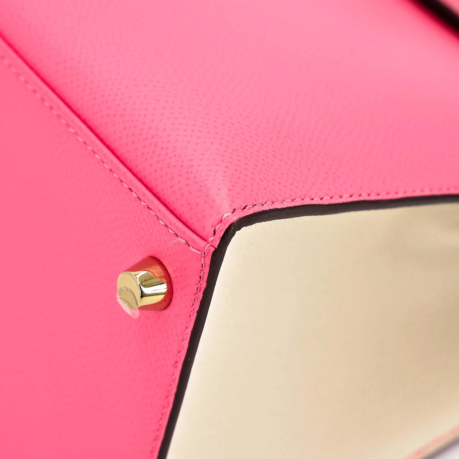 Very Good ( Rank A) HERMÈS Special Order Kelly 28 HSS Rose Azalee (8W) Nata (I2) Epsom Permabrass hardware C (2018) - 8
