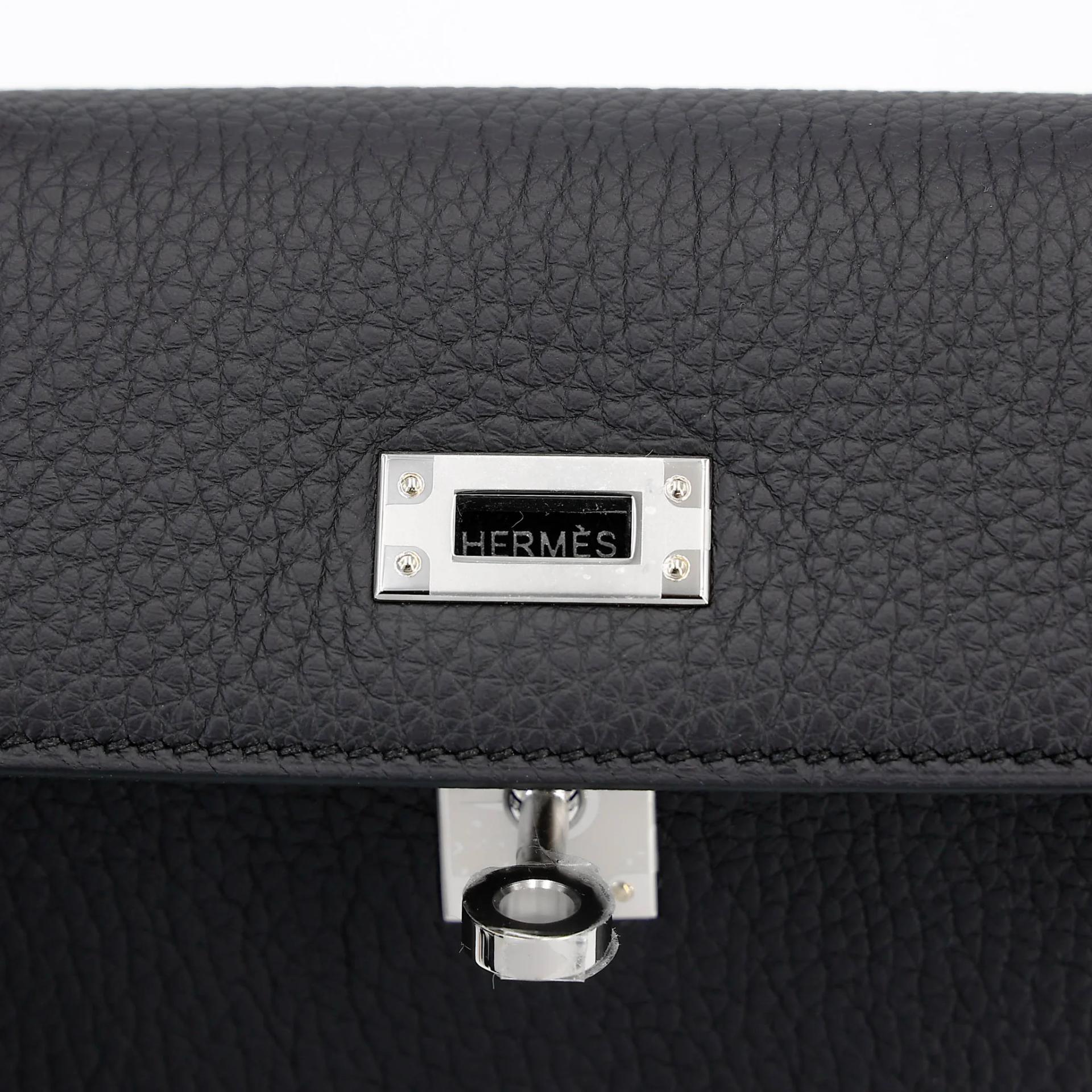 Brand New ( Rank N ) HERMÈS Kelly 25 Noir (89) Togo Palladium hardware G (2026) - 10