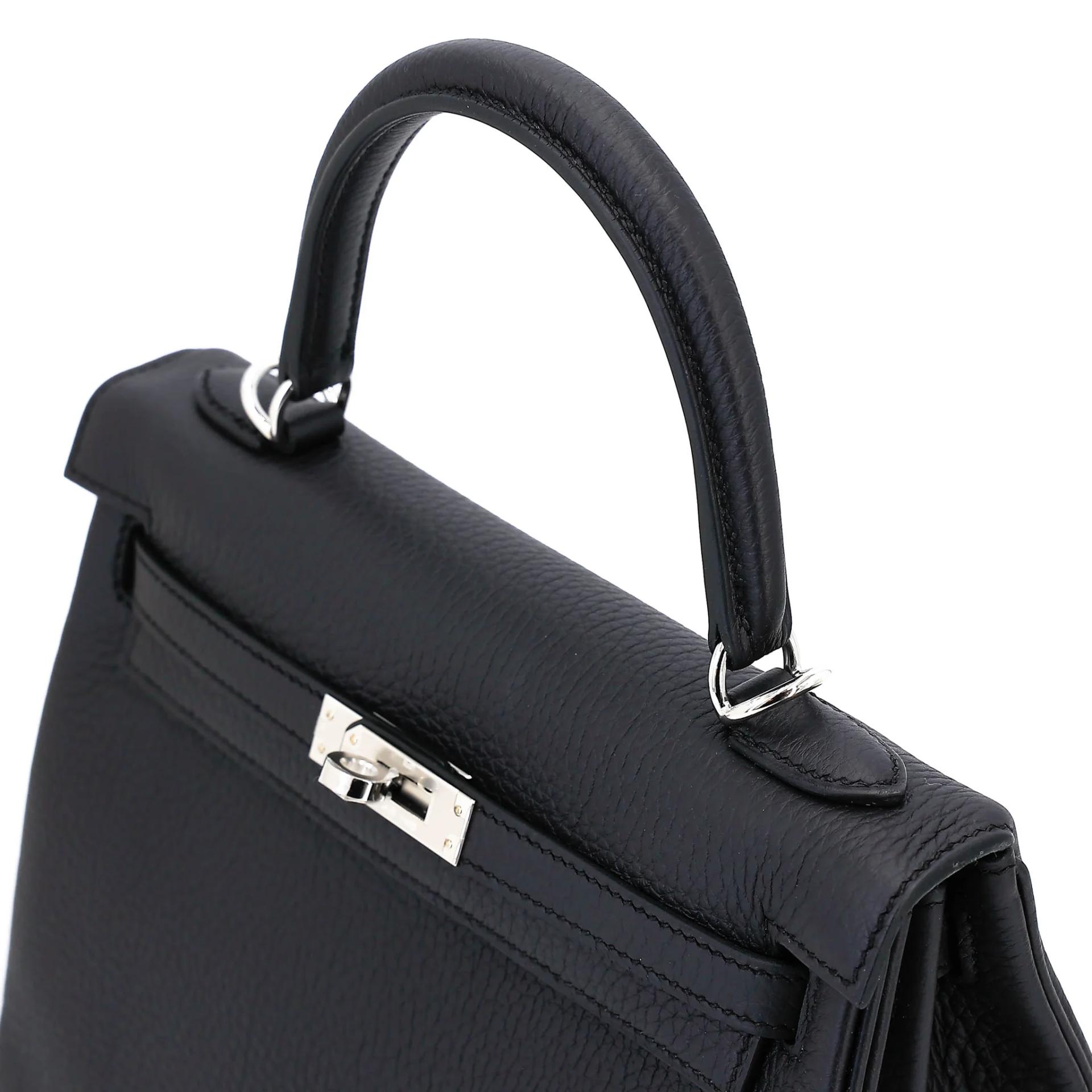 Brand New ( Rank N ) HERMÈS Kelly 25 Noir (89) Togo Palladium hardware G (2026) - 3