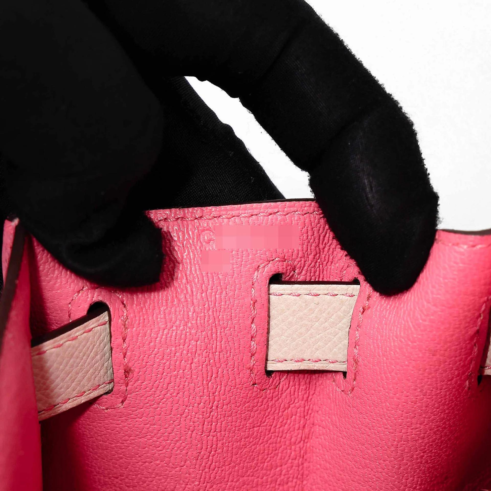 Very Good ( Rank A) HERMÈS Special Order Kelly 28 HSS Rose Azalee (8W) Nata (I2) Epsom Permabrass hardware C (2018) - 29